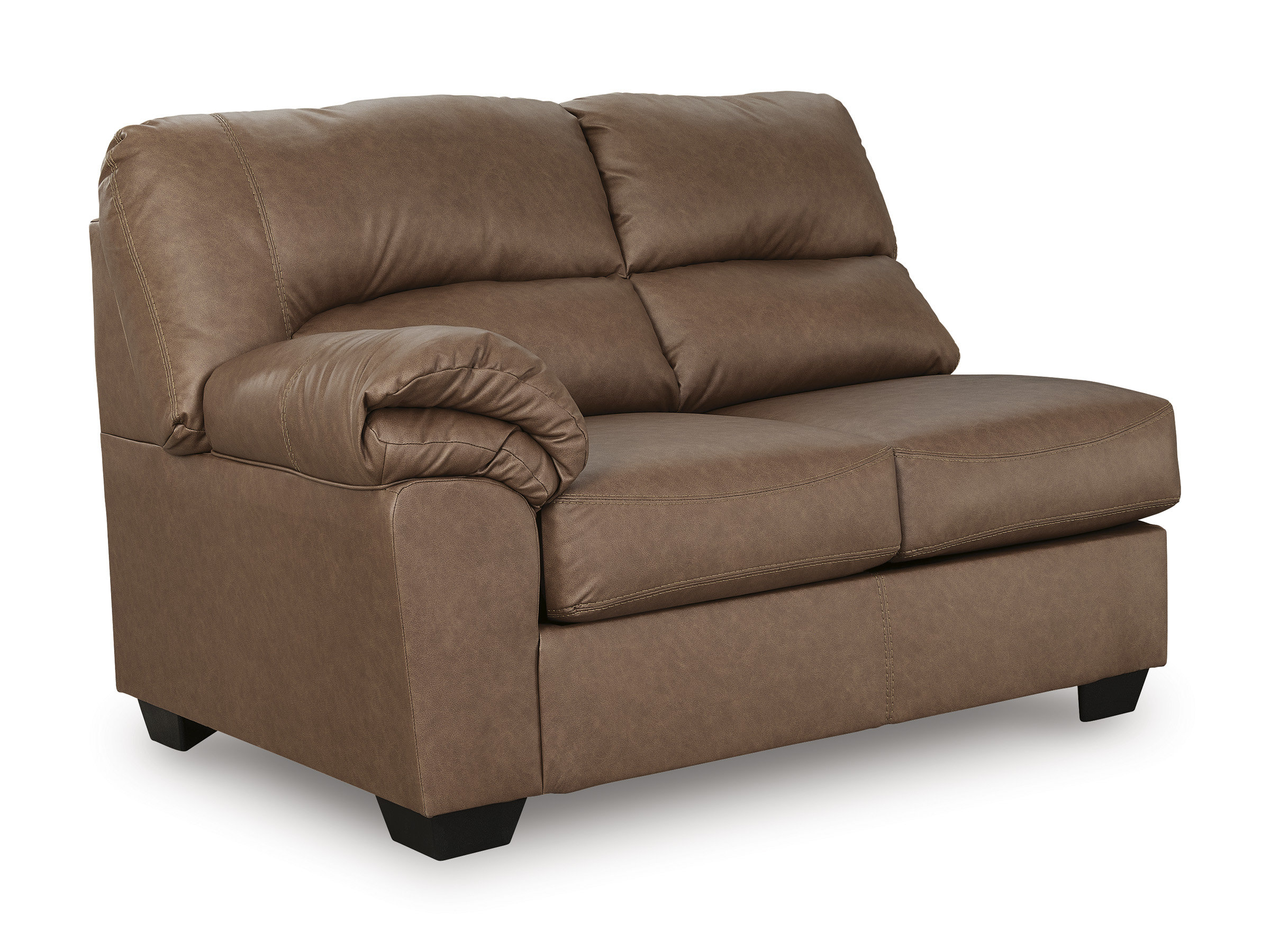 WillowBend L-Shaped Faux Leather 3-Piece Sectional with LAF Loveseat