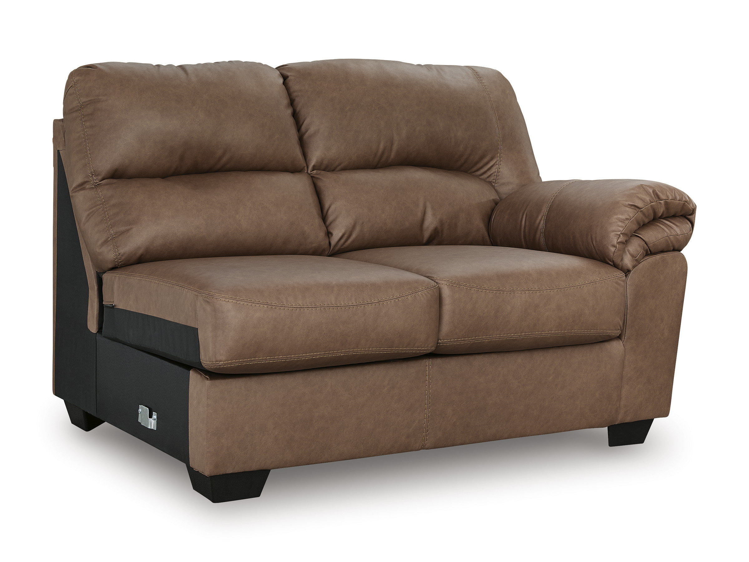 WillowBend L-Shaped Faux Leather 3-Piece Sectional with RAF Loveseat