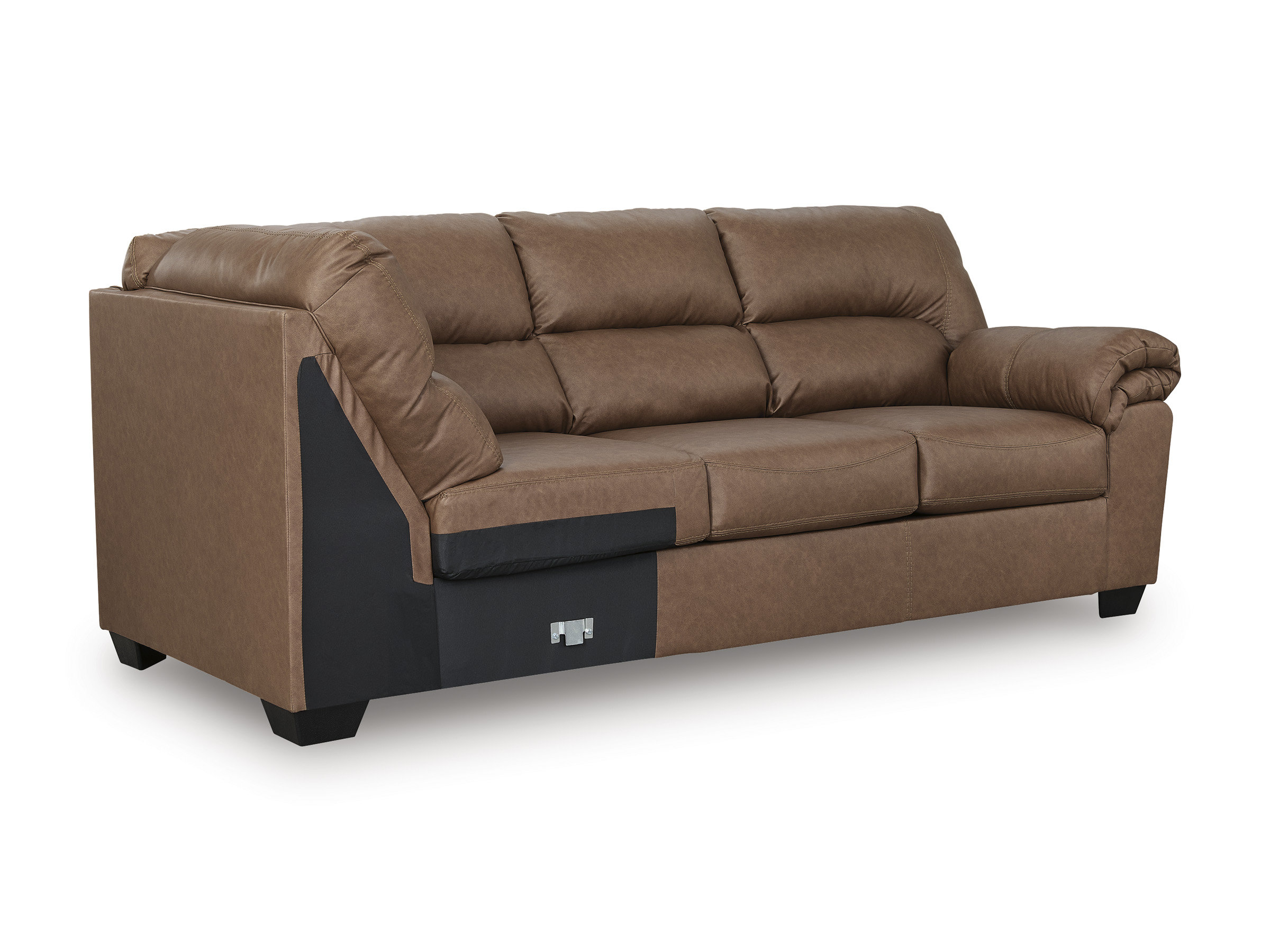 WillowBend L-Shaped Faux Leather 2-Piece Sectional with LAF Loveseat