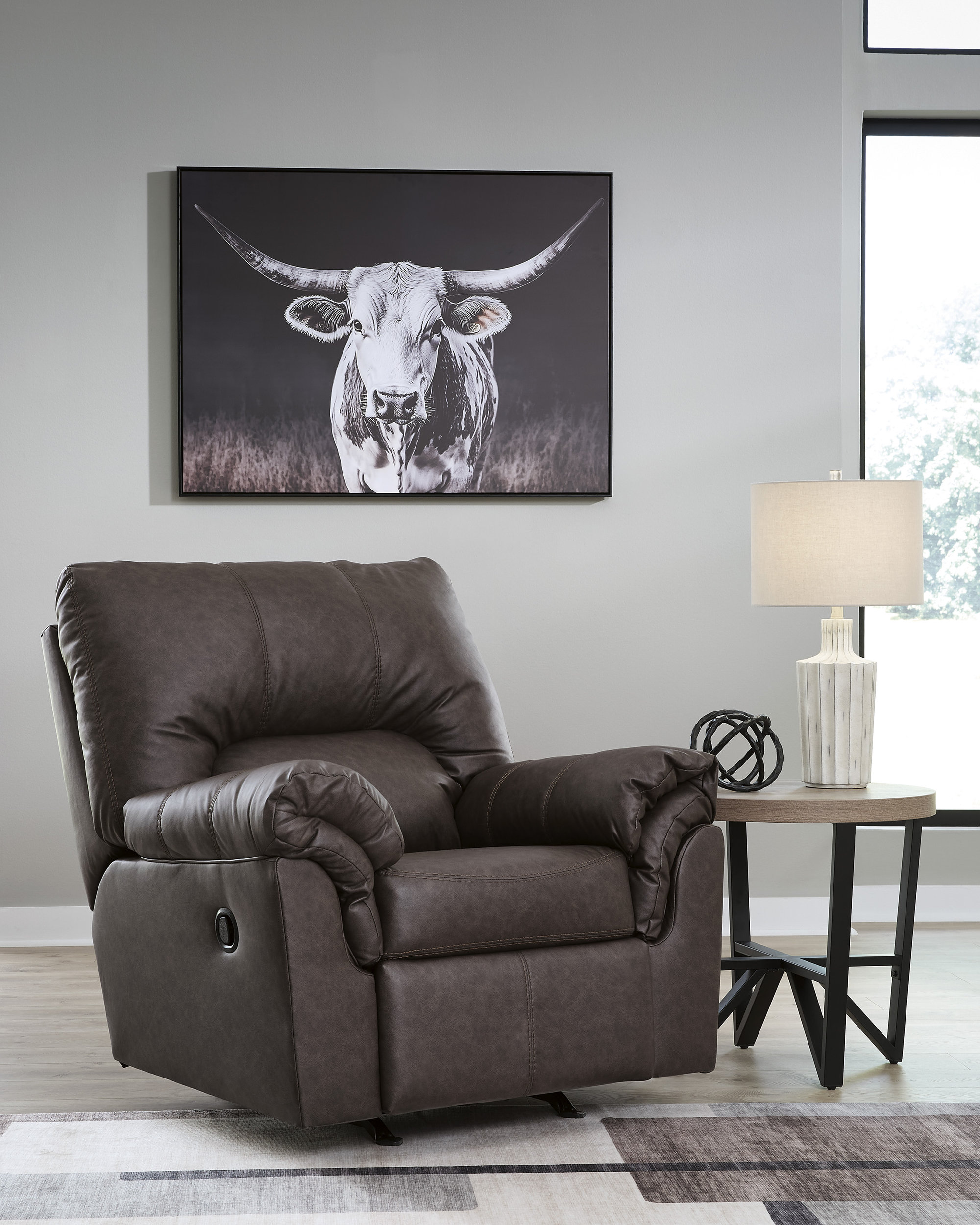 WillowBend Faux Leather Rocker Recliner