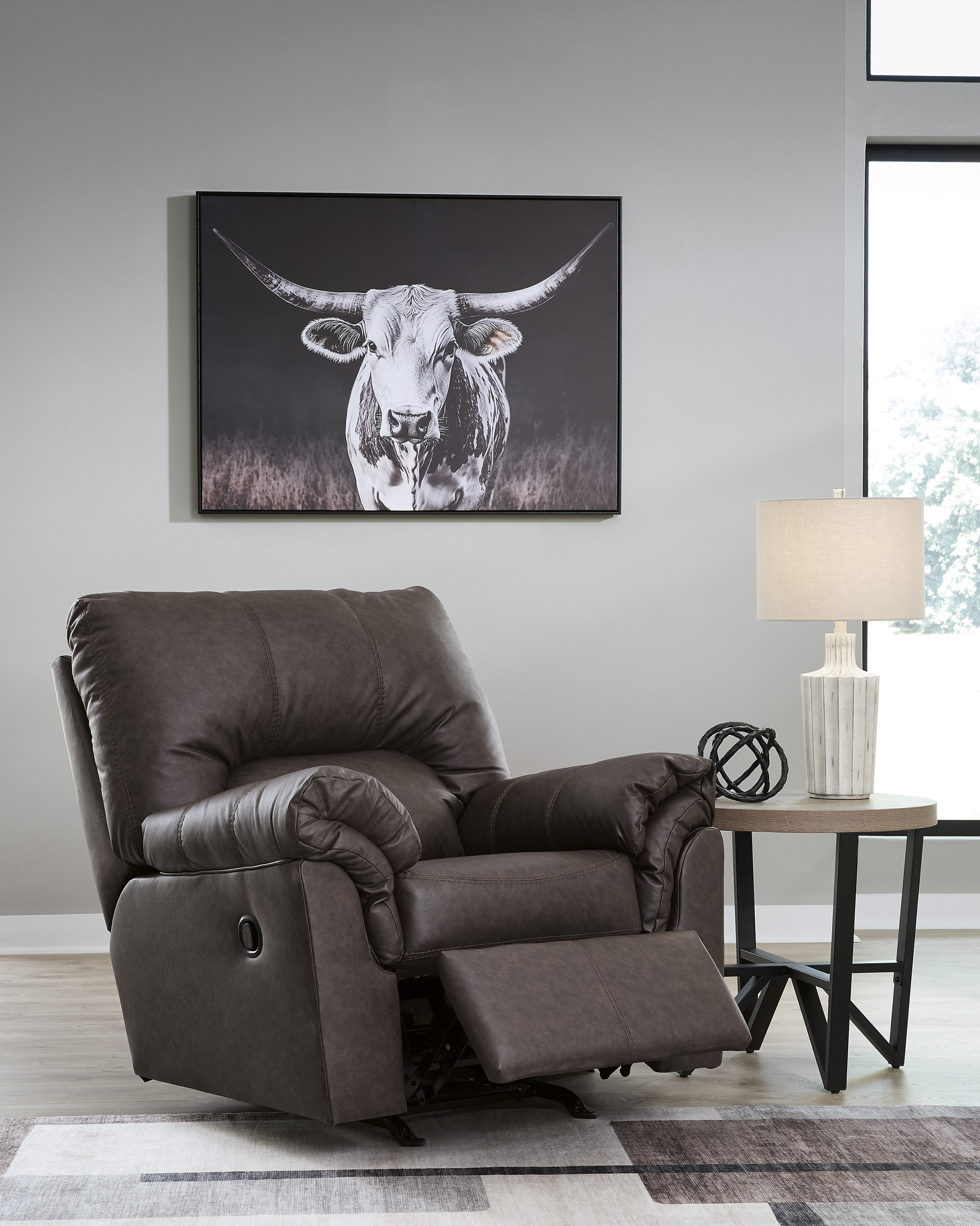 WillowBend Faux Leather Rocker Recliner