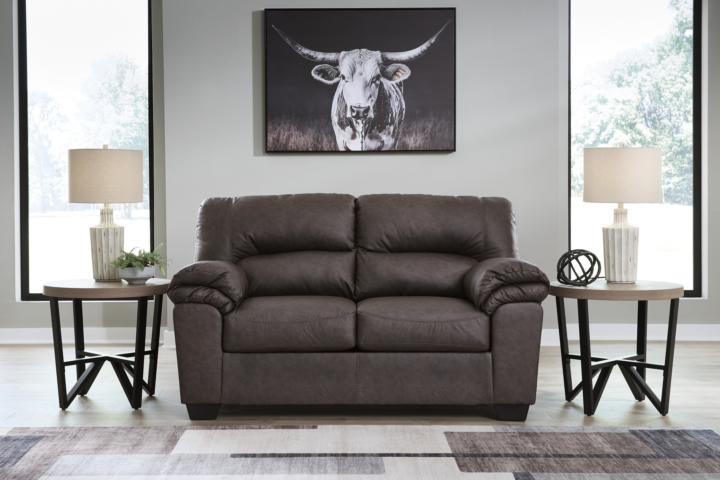 WillowBend Faux Leather Living Room Set
