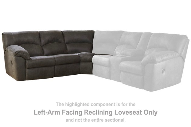 TAMBO PEWTER RECLINING SECTIONAL