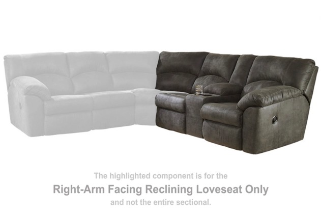 TAMBO PEWTER RECLINING SECTIONAL