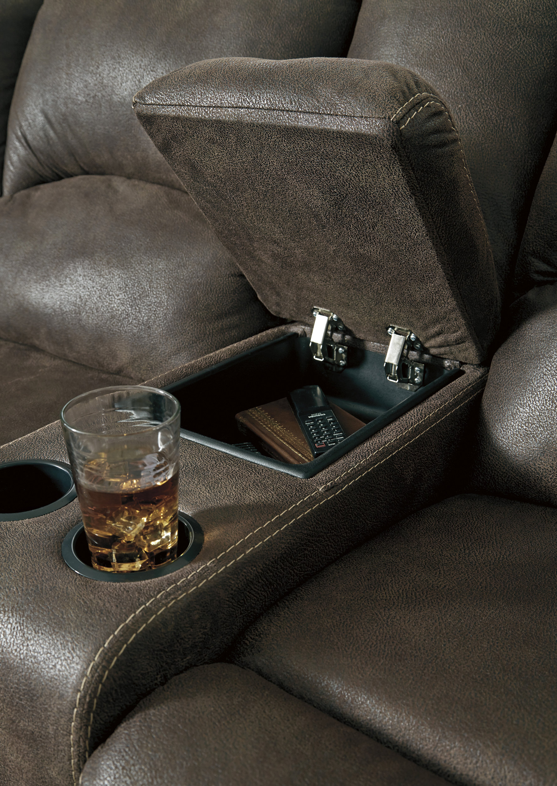 Signature Design by Ashley Tambo Reclining Leather Look 2 pc Sectional 2780248/2780249