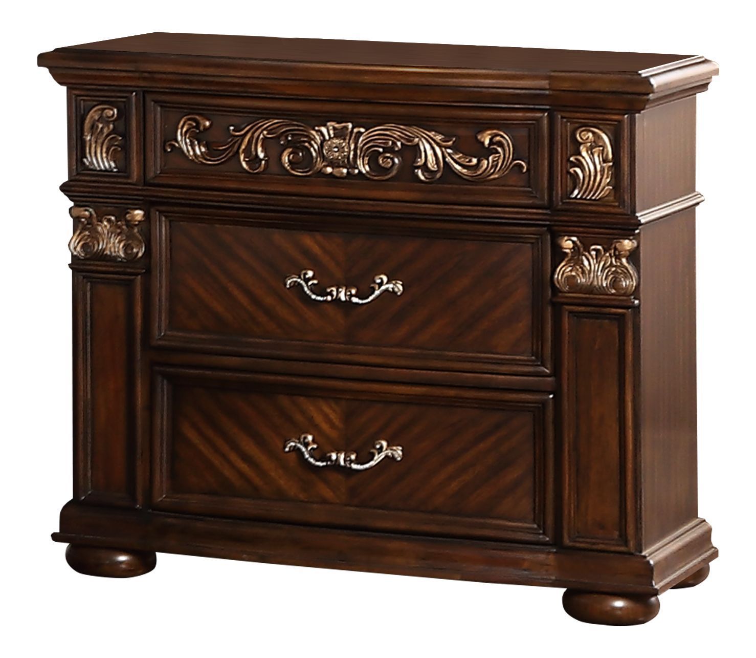 Aspen Bedroom Set with Faux Leather Upholstered Headboard & Footboard