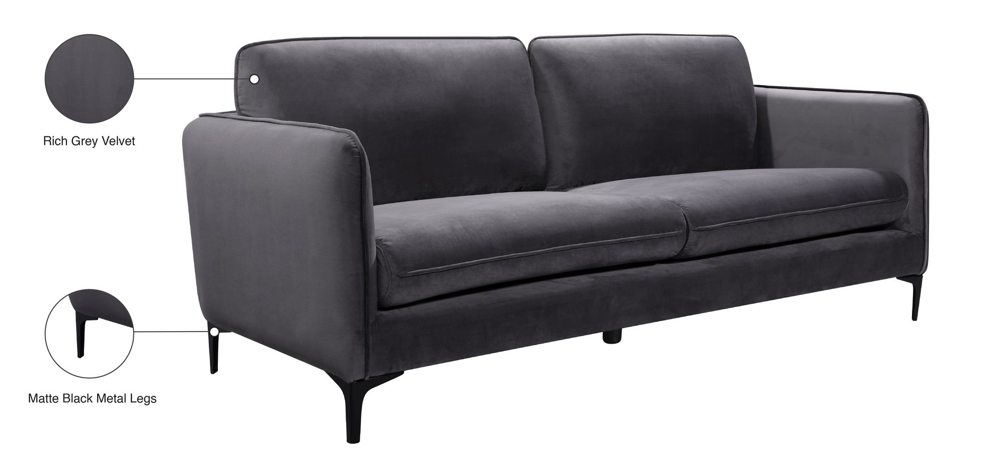 Poppy Velvet Sofa