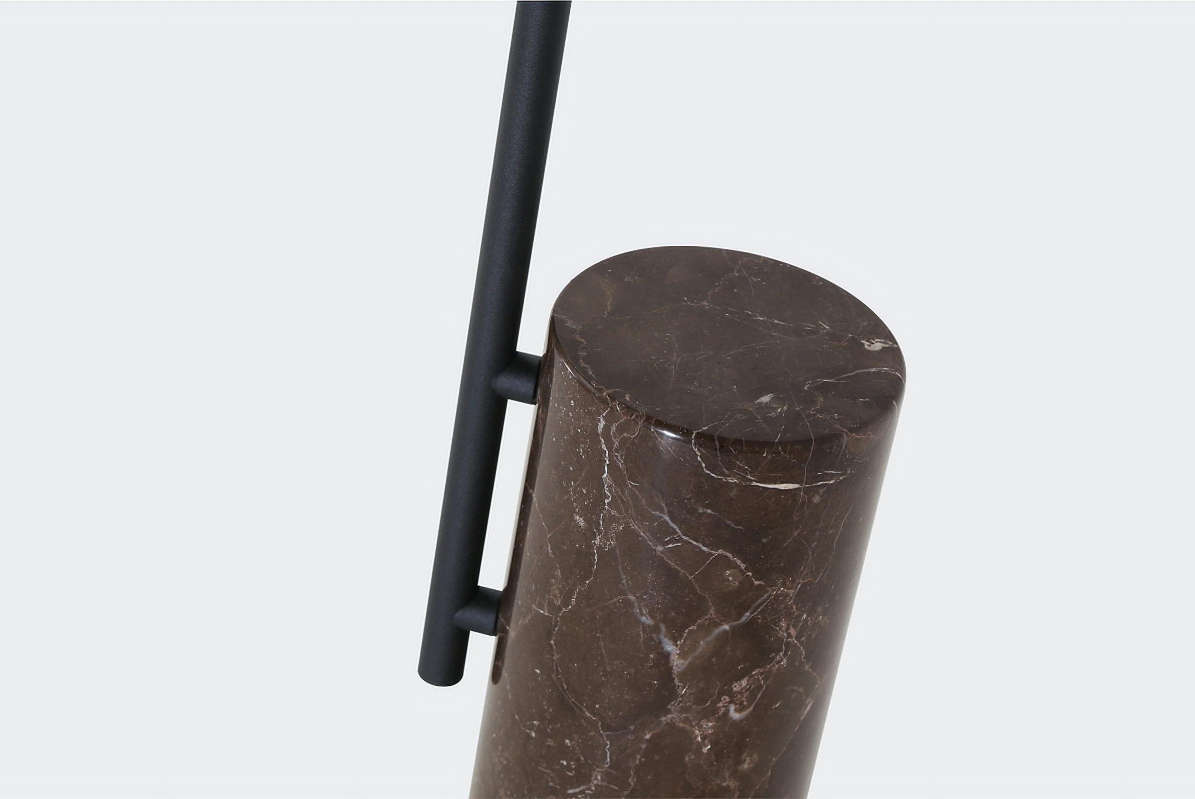 Butler Round Steel/Marble End Table