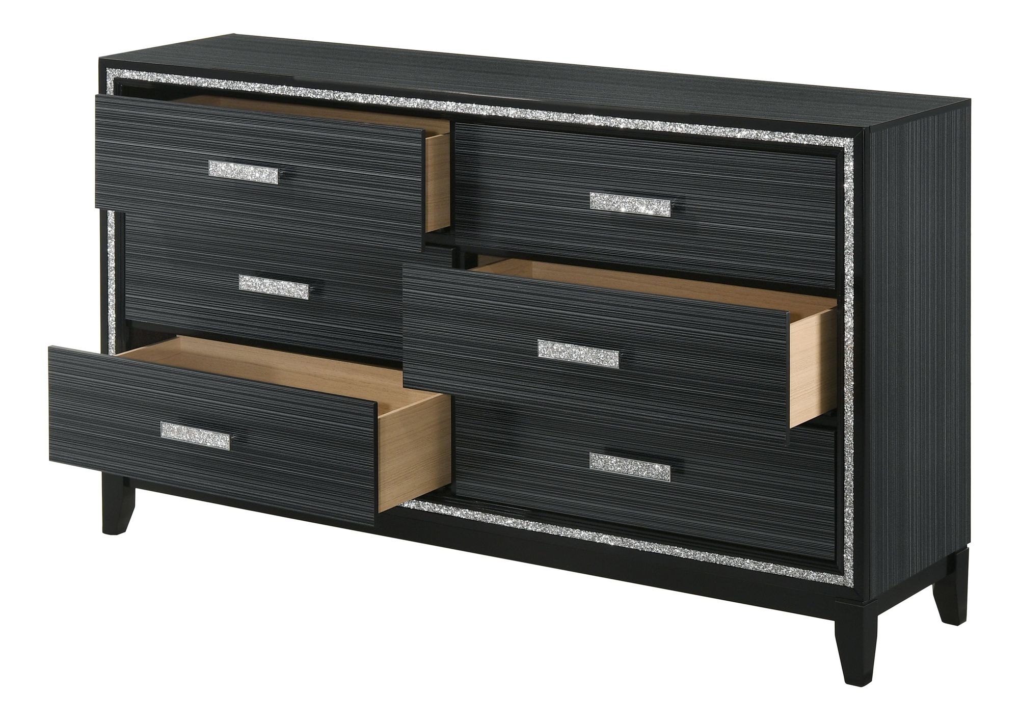 Acme Furniture Haiden Weathered Black Dresser and Mirror