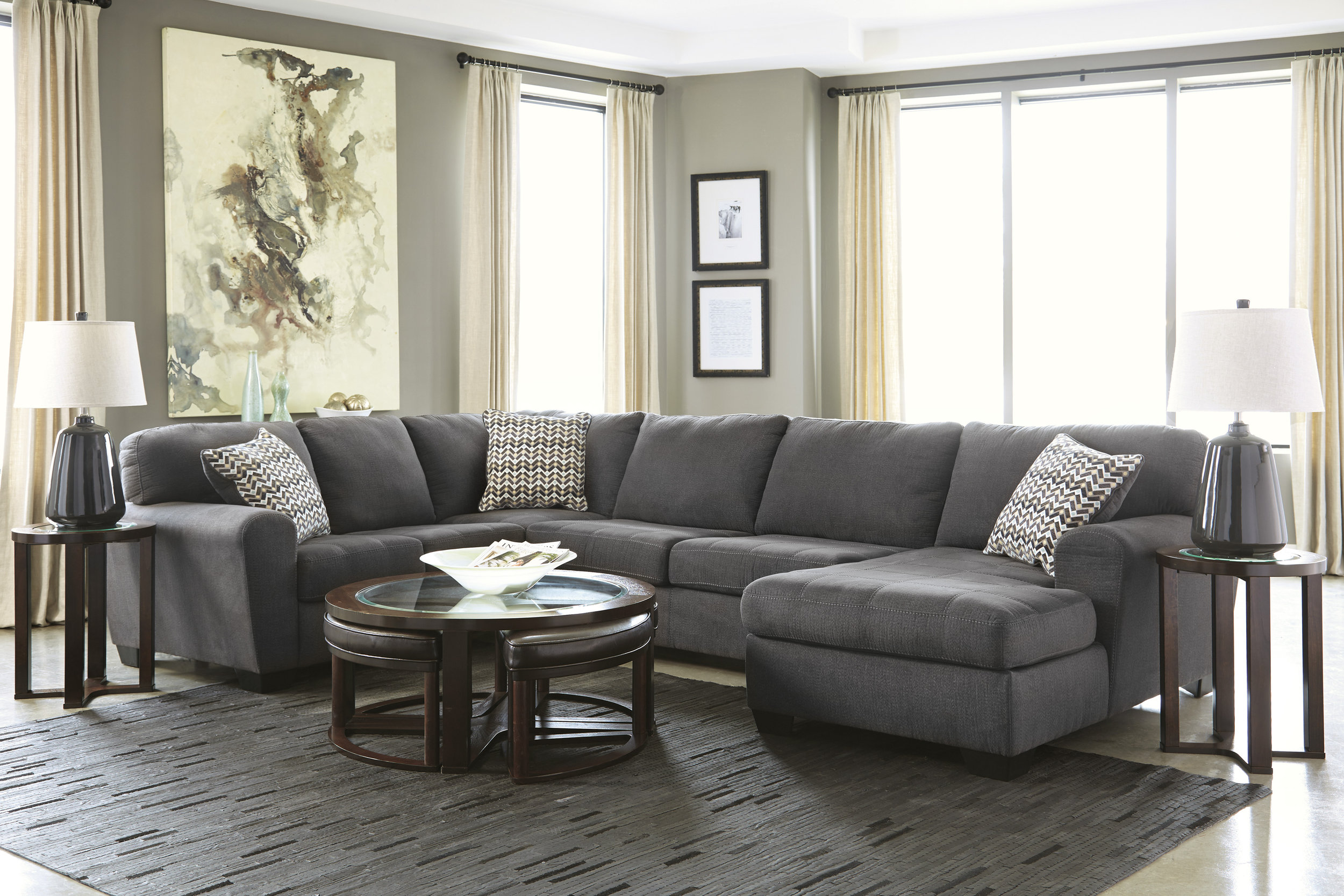 Ashley Grey Sectional 3 Piece Brand New