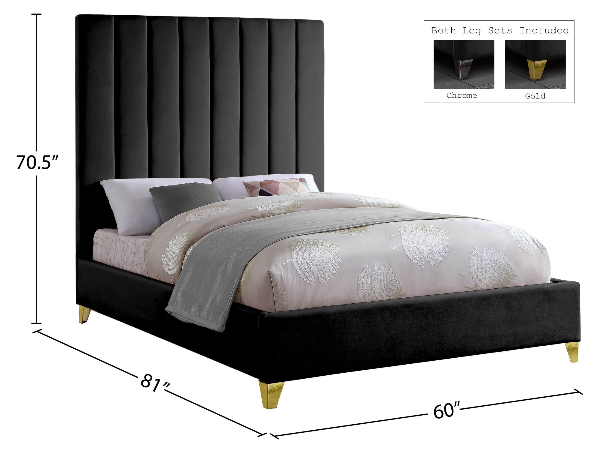 Via Velvet Full Size Bed