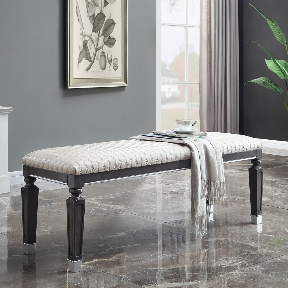 House Beatrice Fabric/Wood Bench