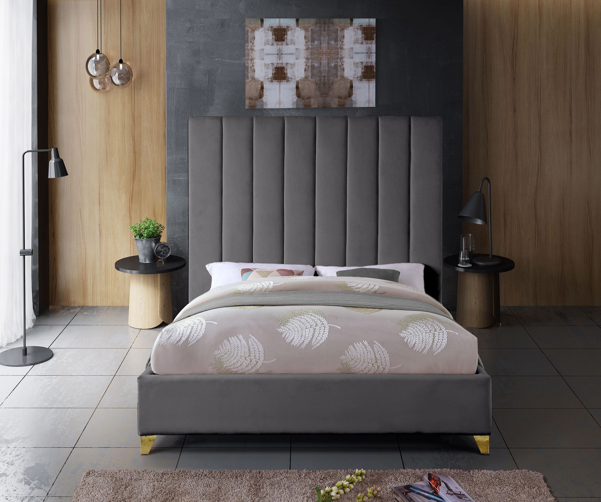 Via Velvet Full Size Bed