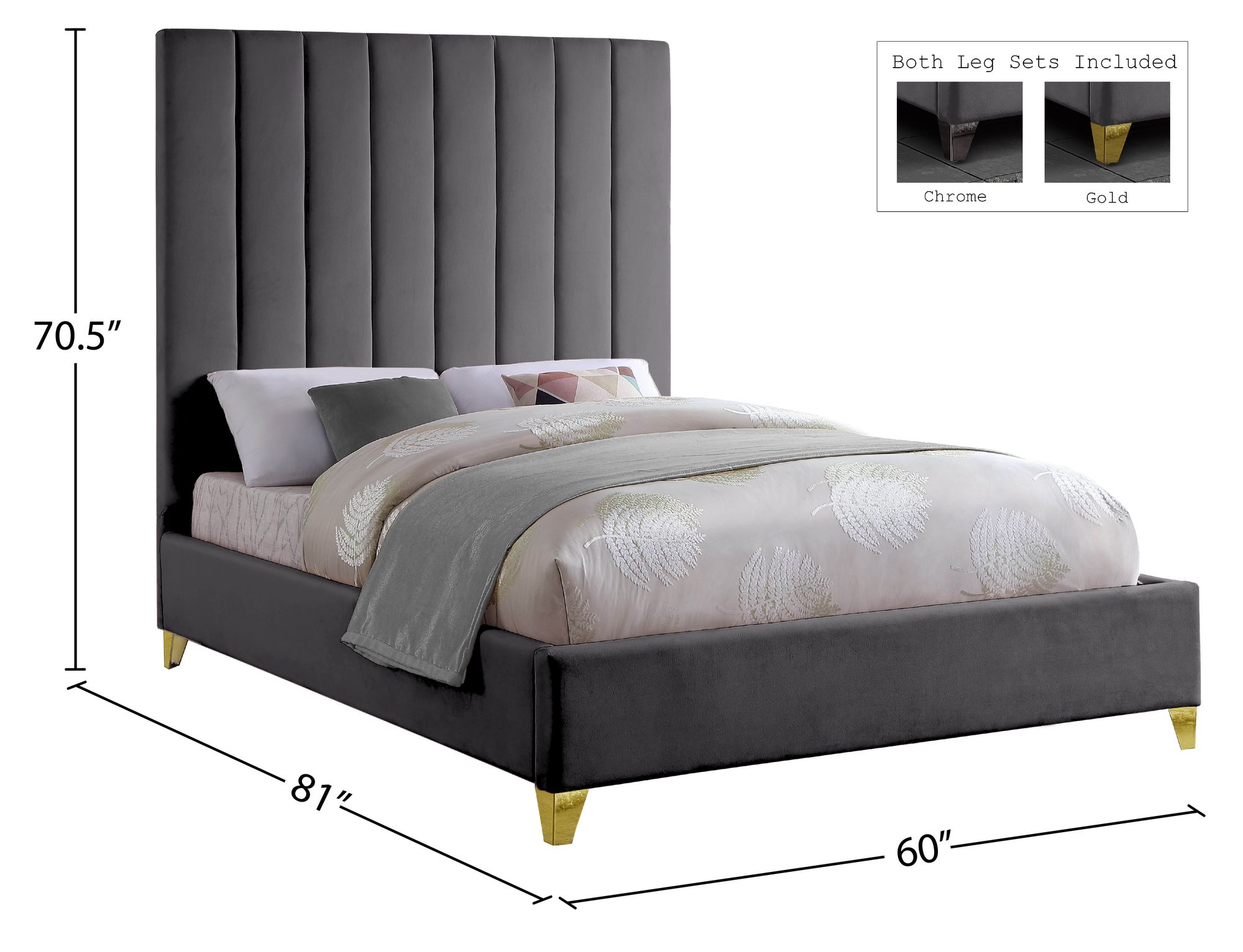 Via Velvet Full Size Bed