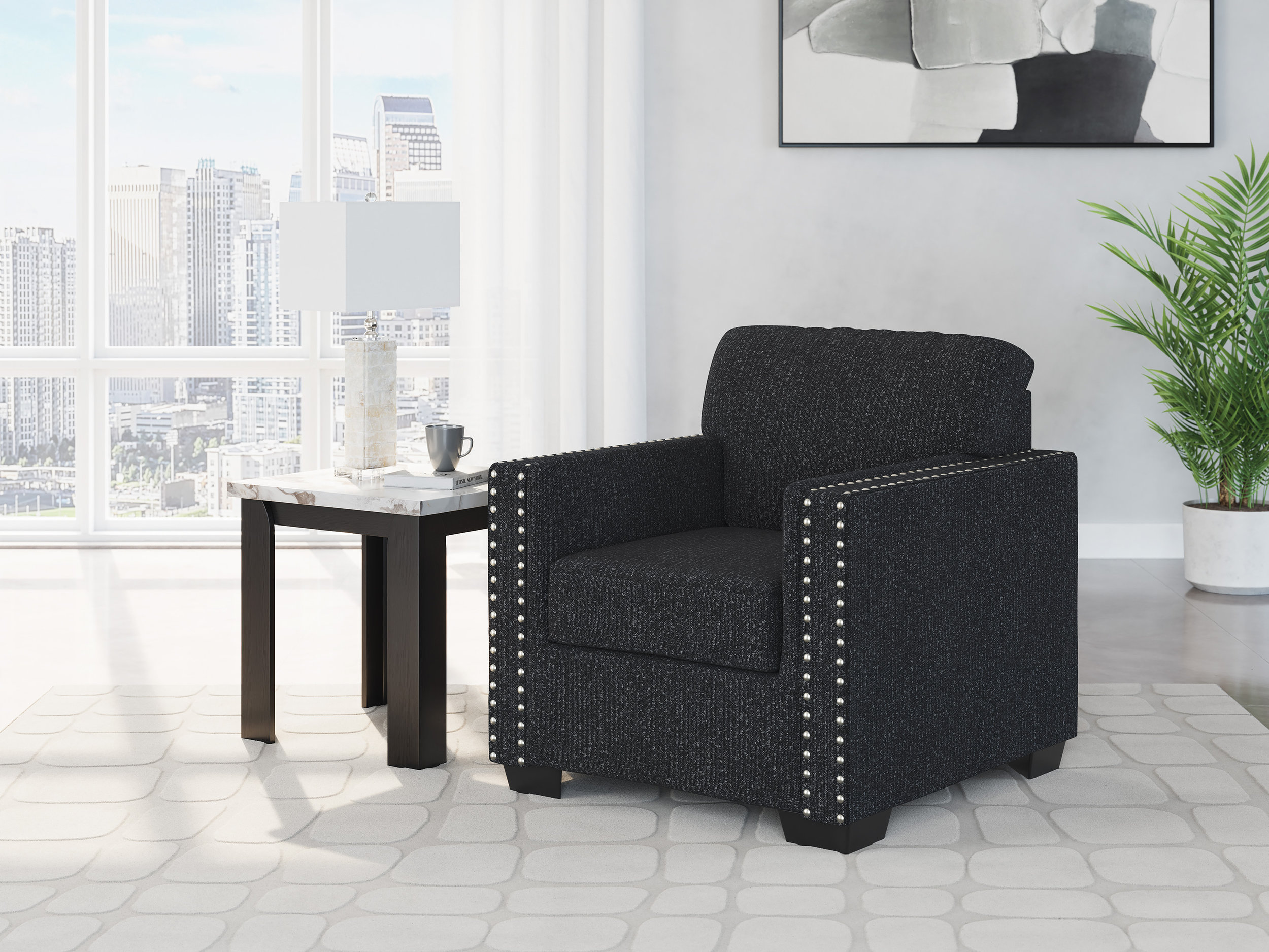 Jasmine Peaks Polyester Chair with Lighting
