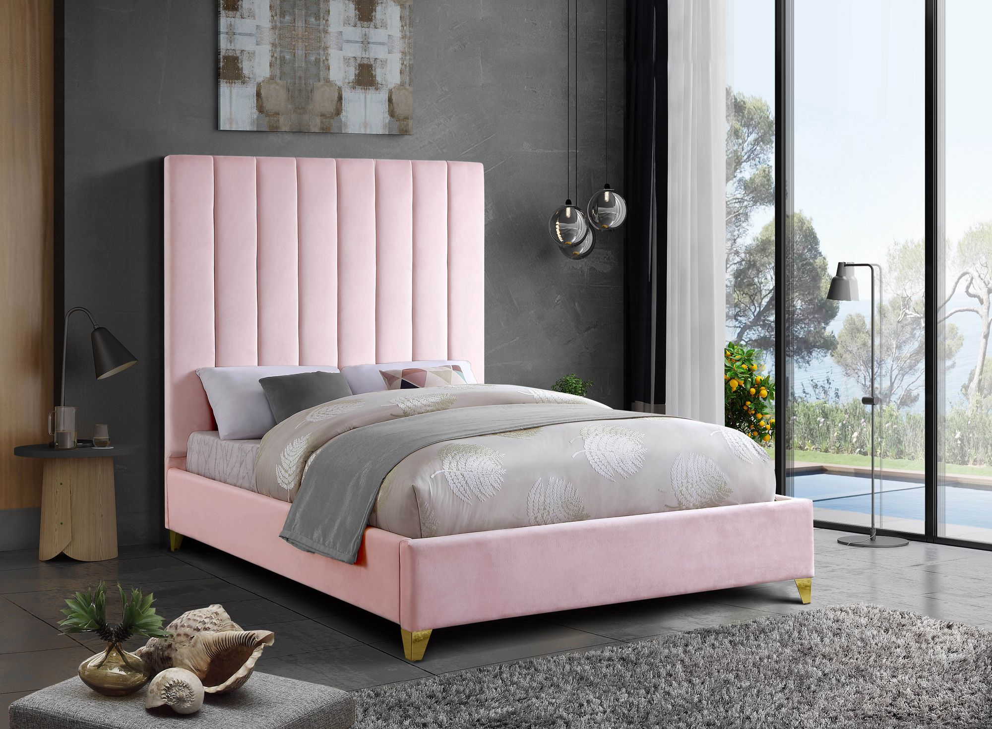 Via Velvet Full Size Bed