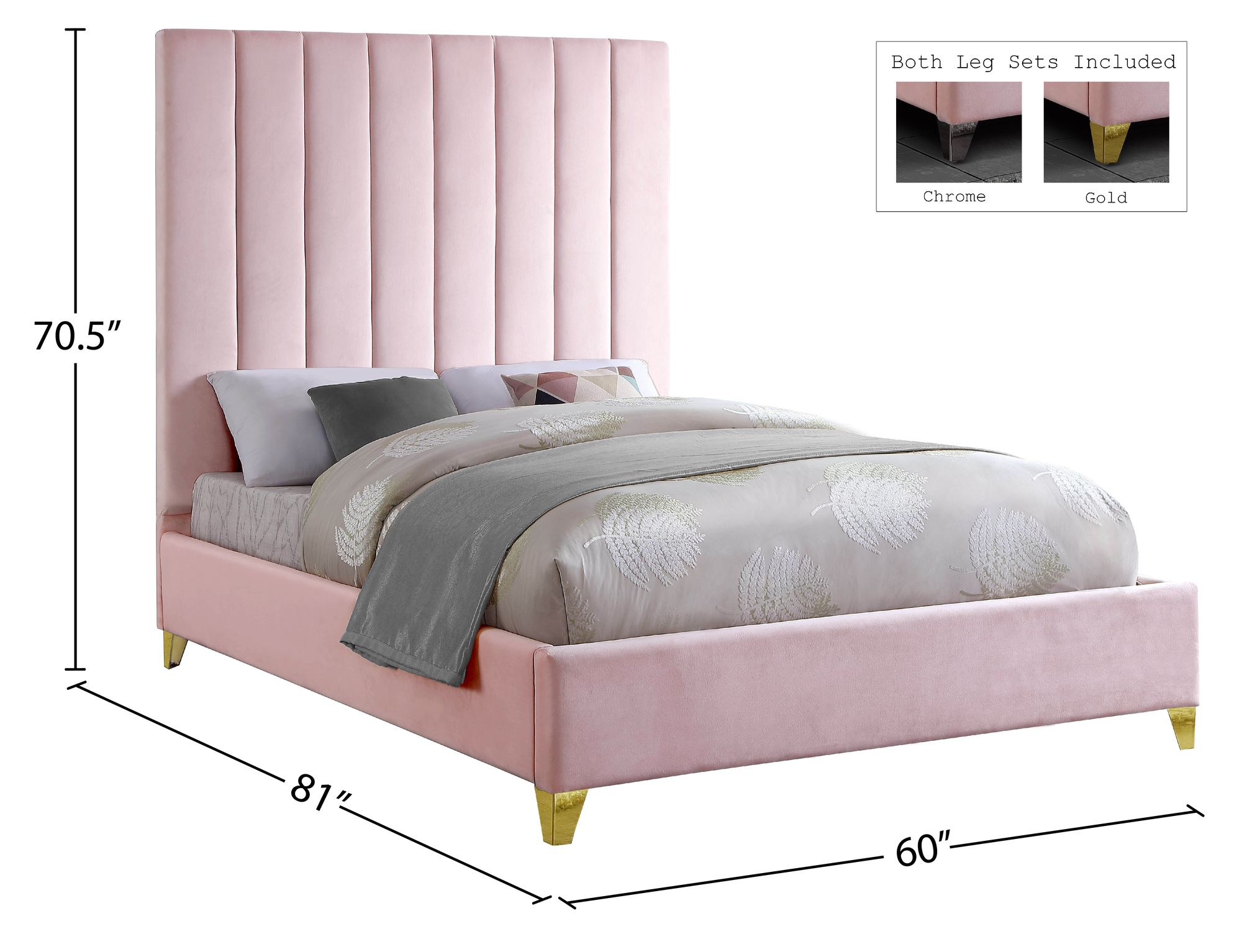 Via Velvet Full Size Bed