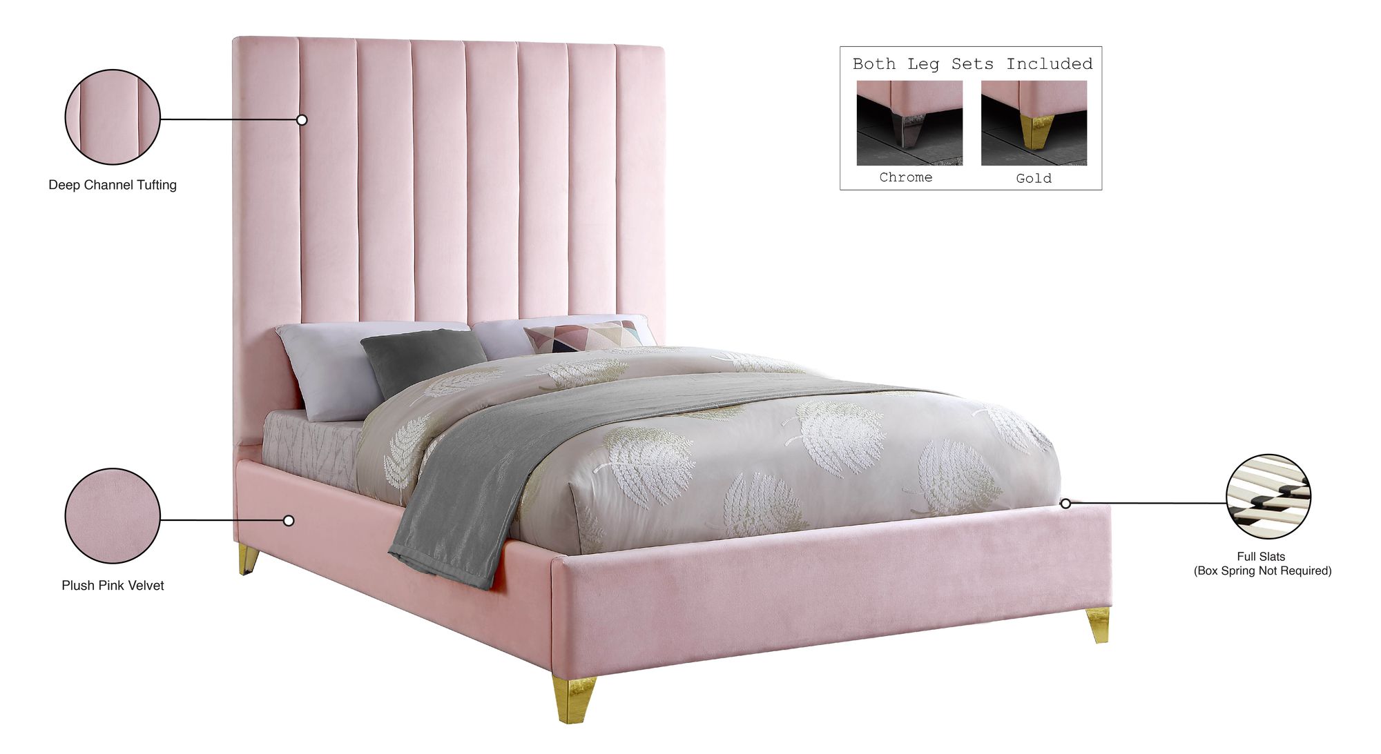 Via Velvet Full Size Bed