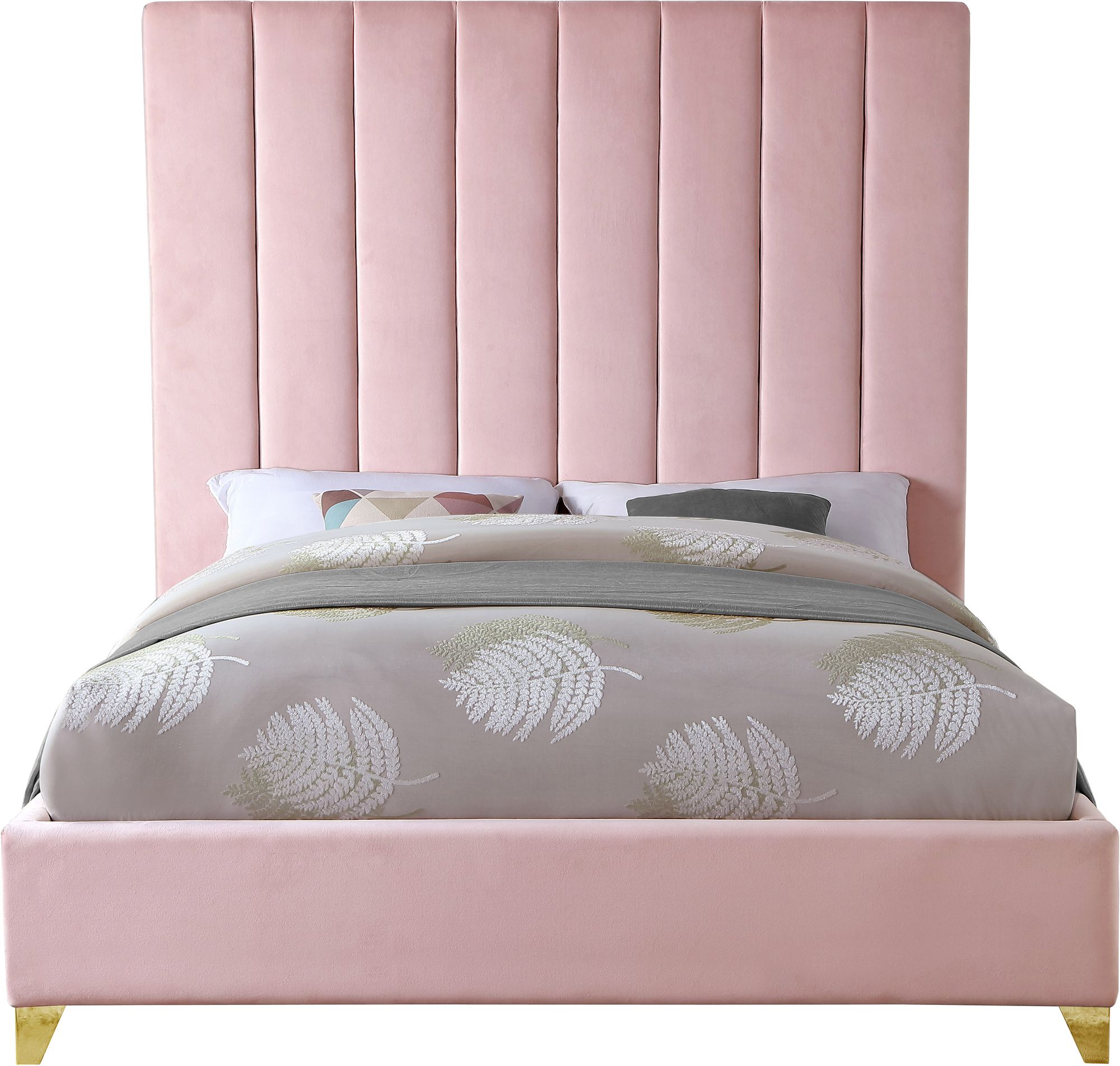 Via Velvet Queen Size Bed