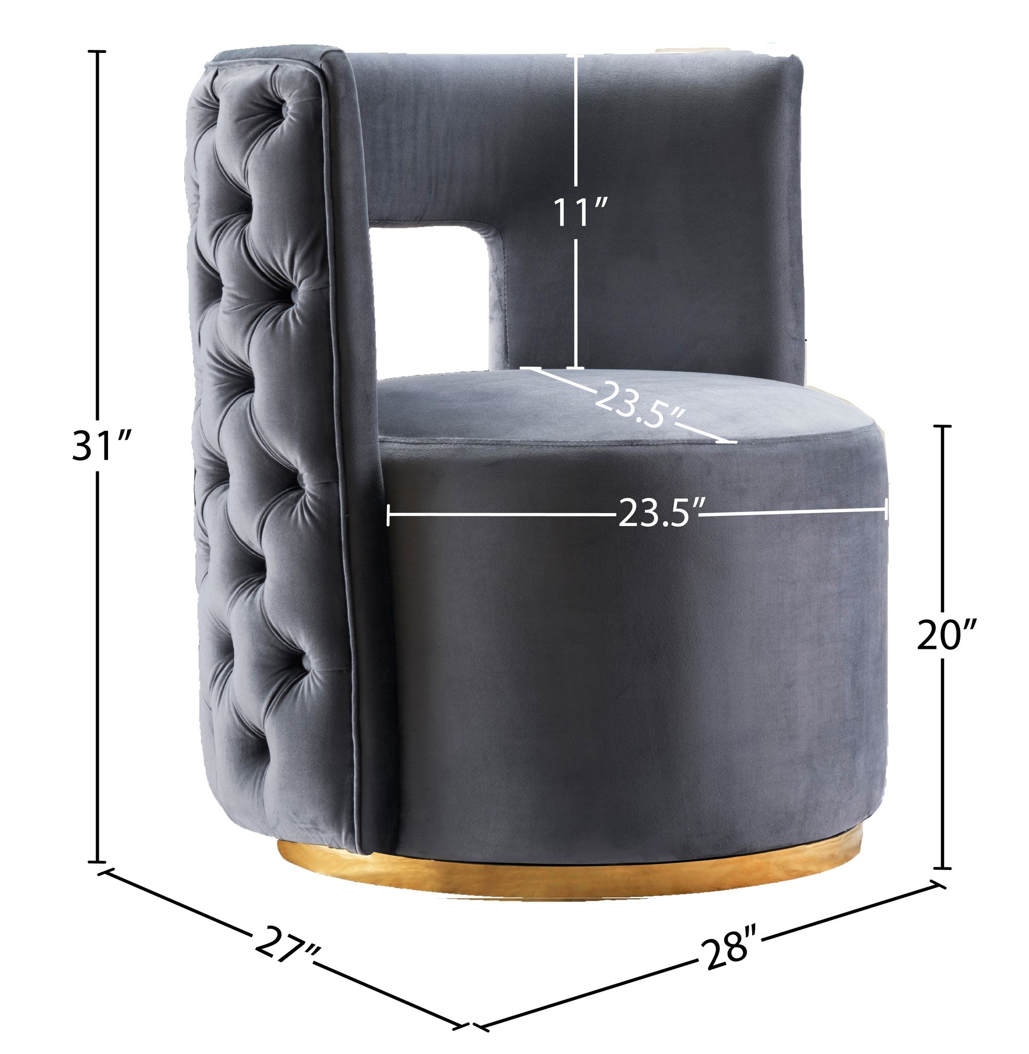 Theo Velvet Accent Chair