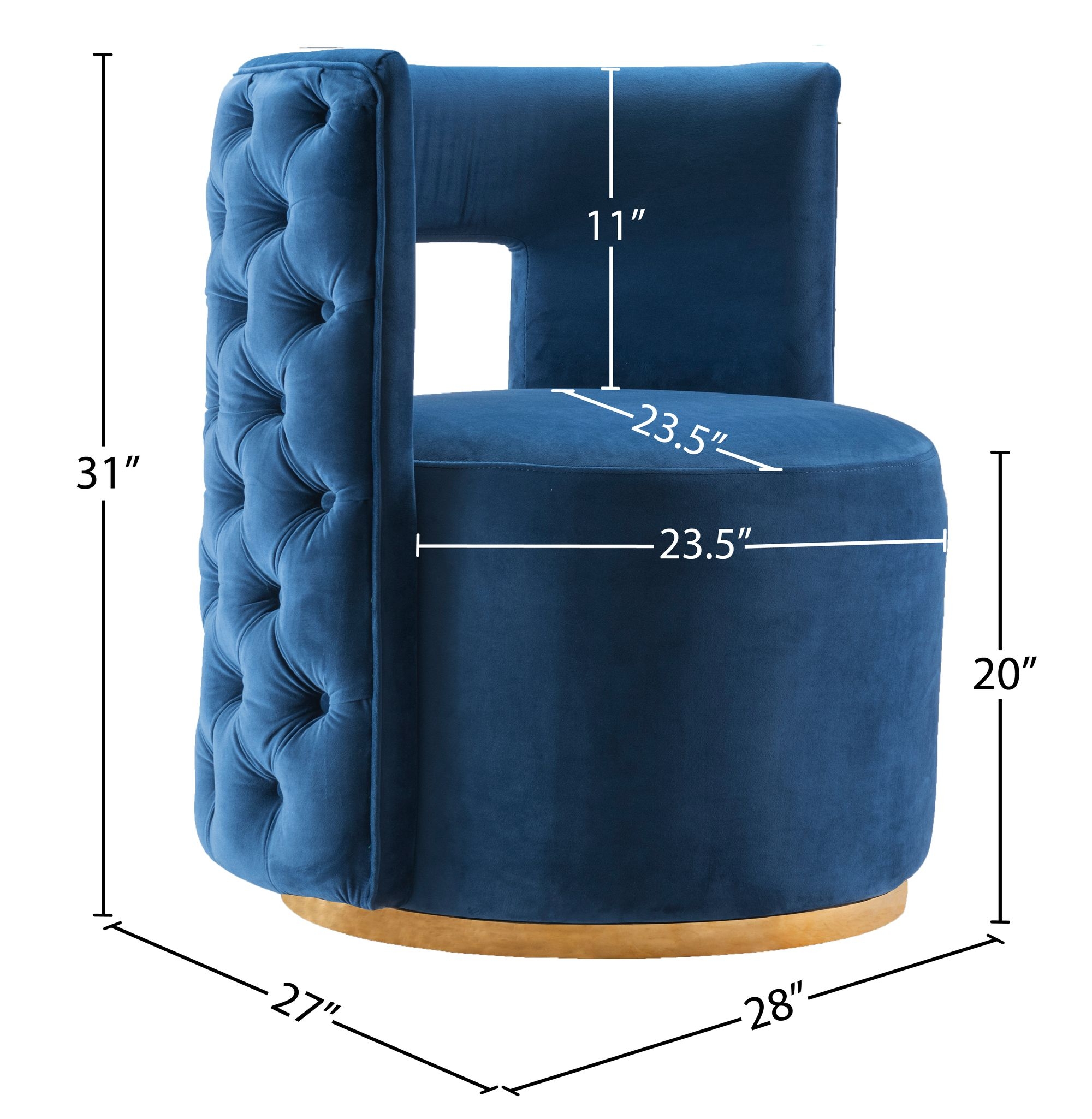 Theo Velvet Accent Chair