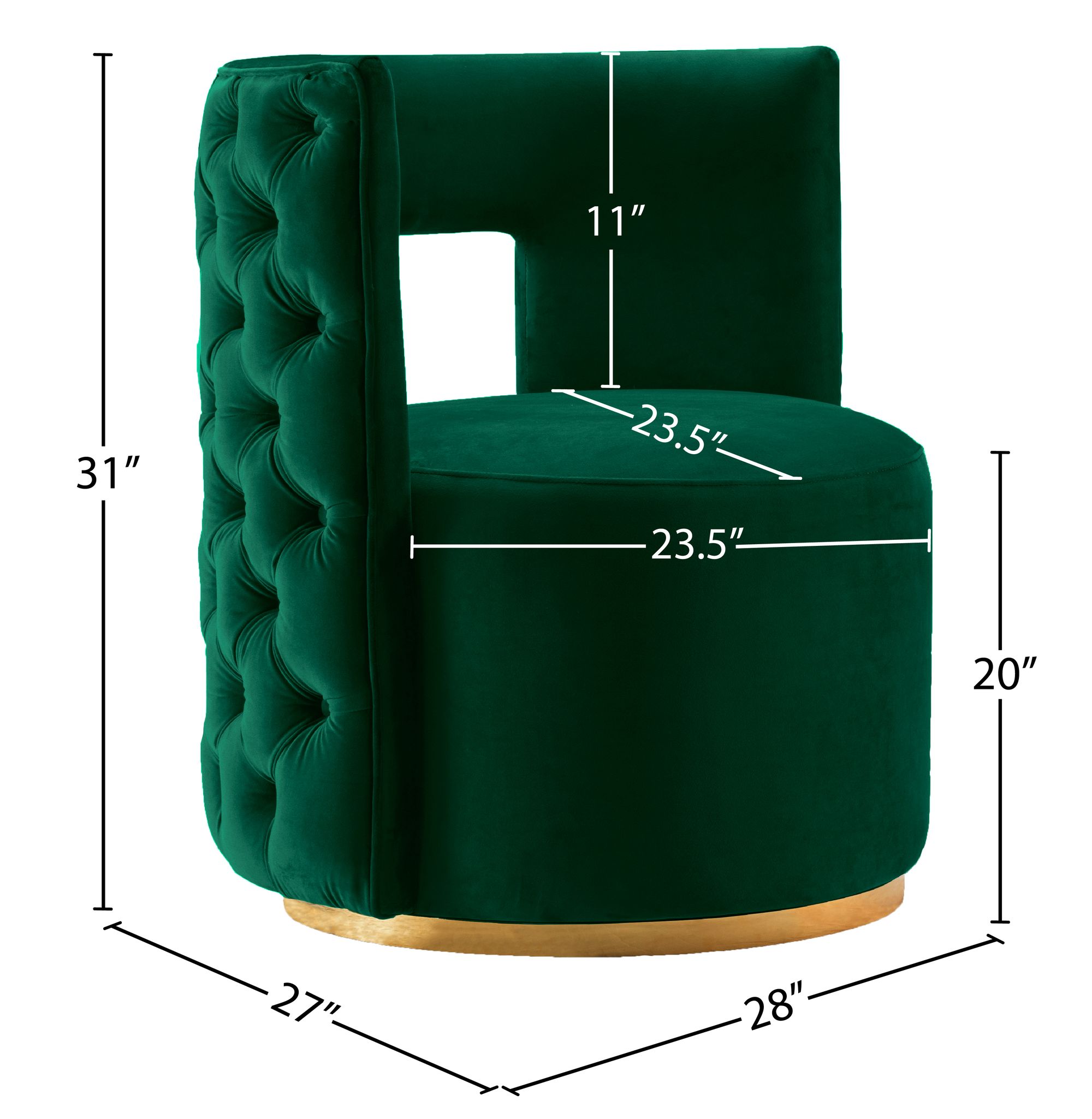 Theo Velvet Accent Chair