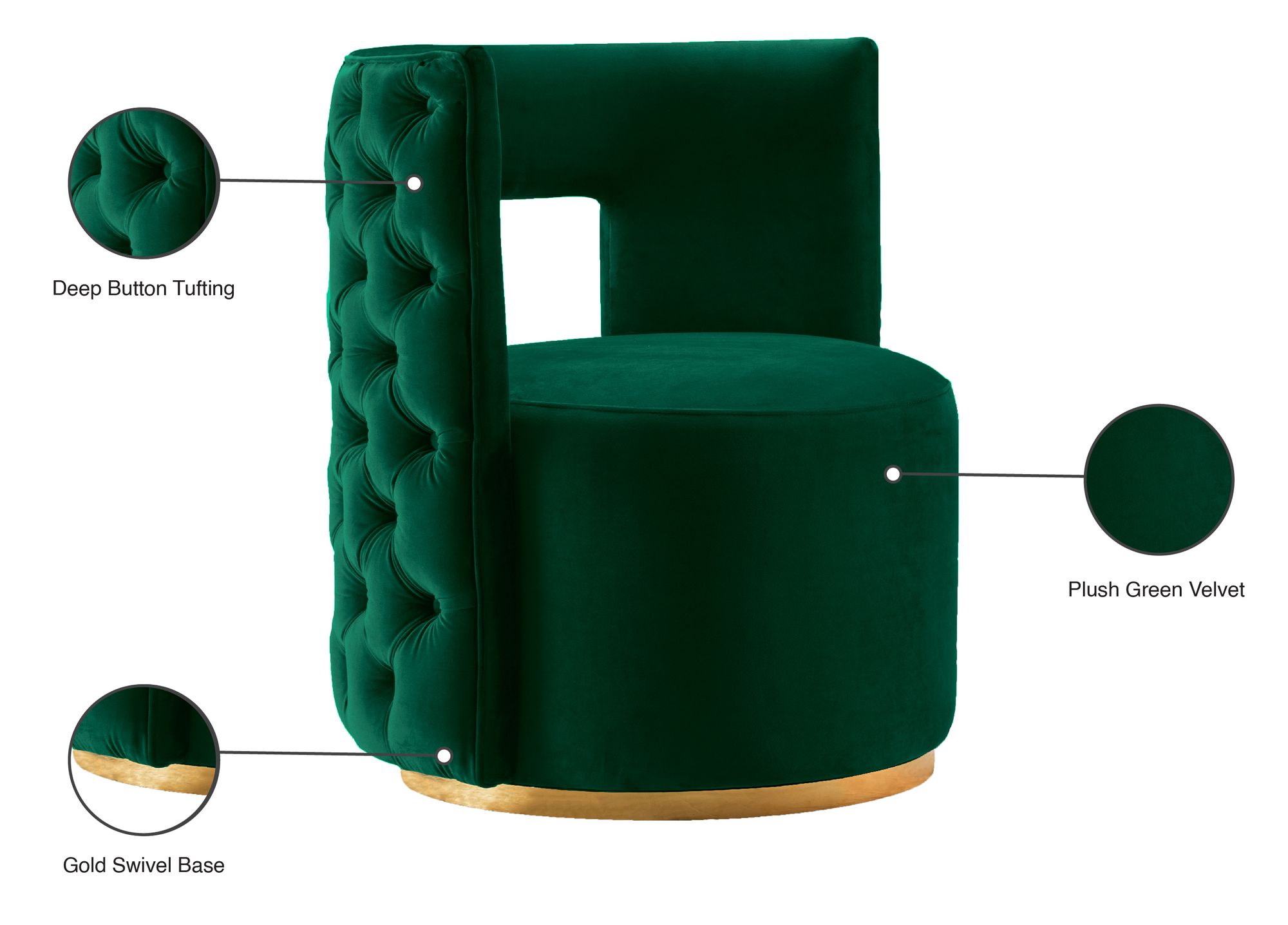 Theo Velvet Accent Chair