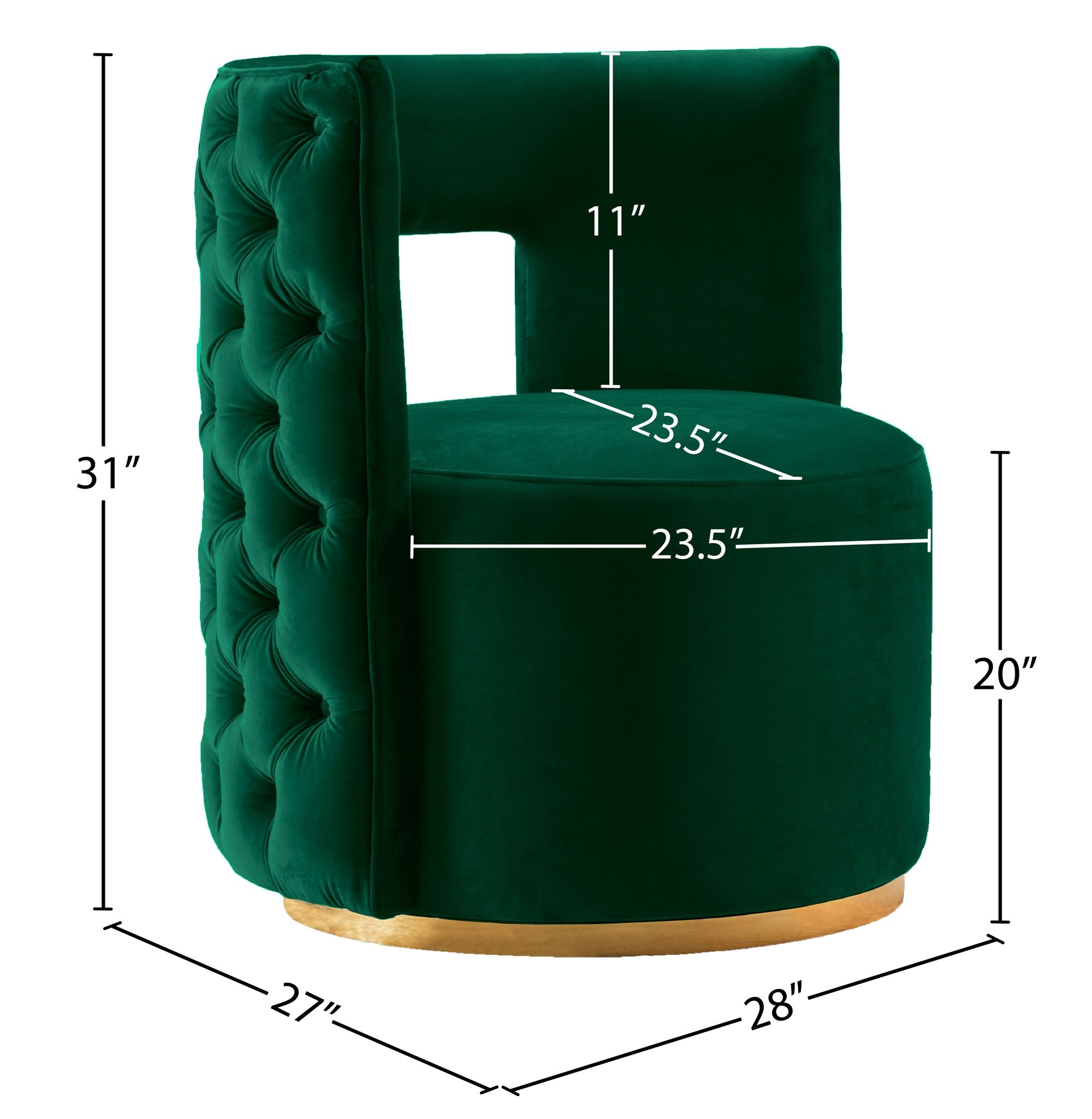 Theo Velvet Accent Chair