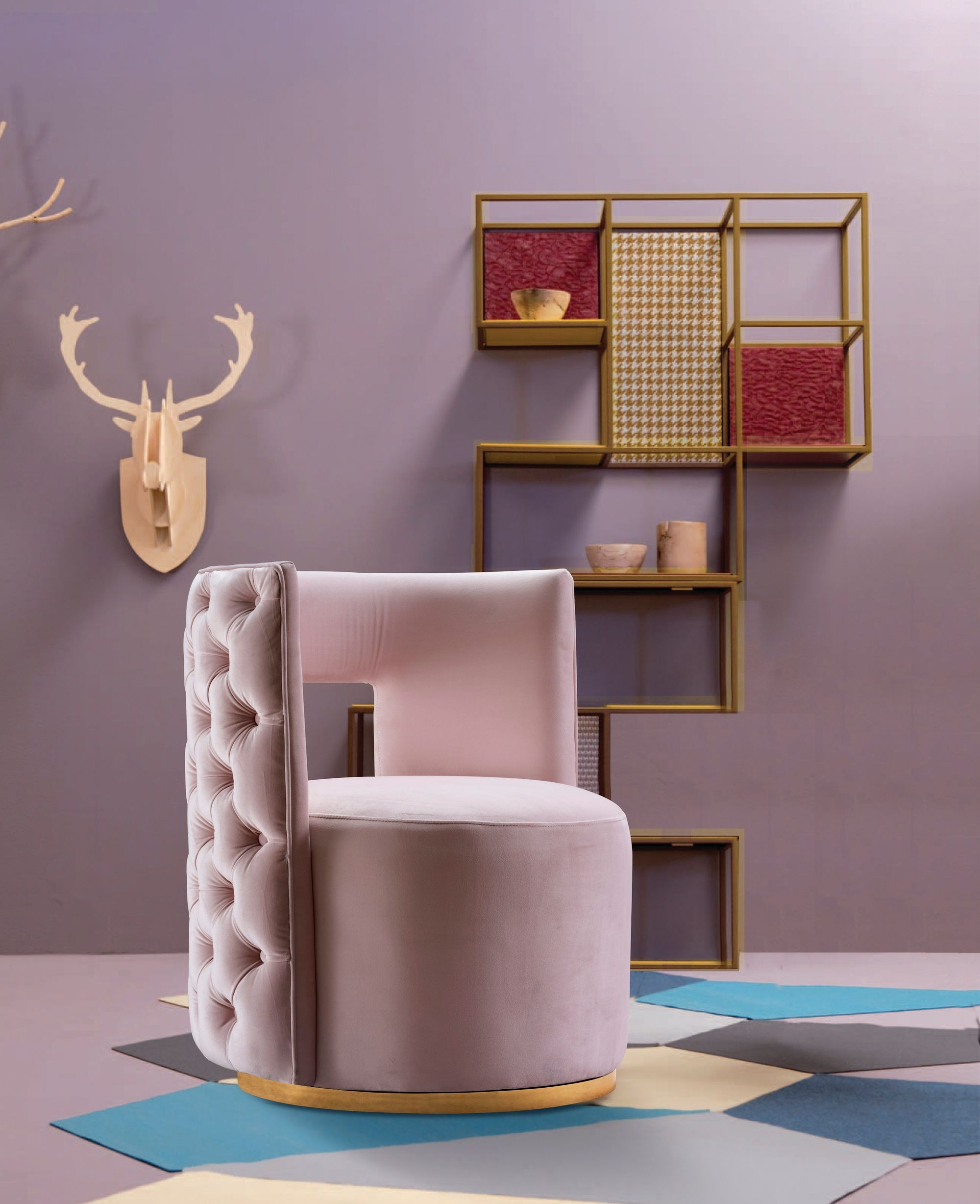 Theo Velvet Accent Chair
