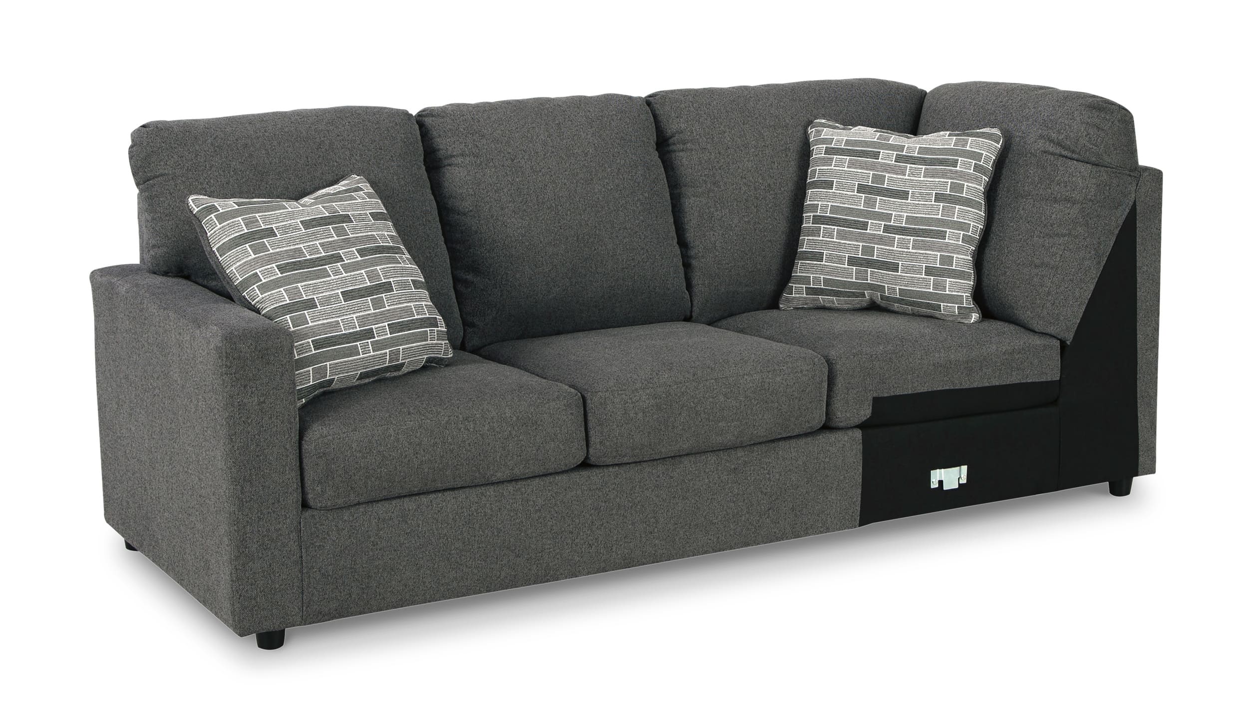 Edenfield 3-Piece Polyester U-Shaped Sectional Sofa w/Right Arm Chaise Facing