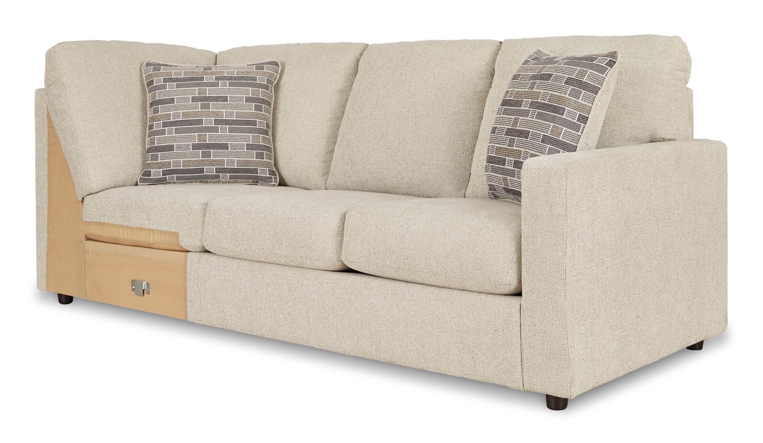 Edenfield 3-Piece Polyester U-Shaped Sectional Sofa w/Left Arm Chaise Facing