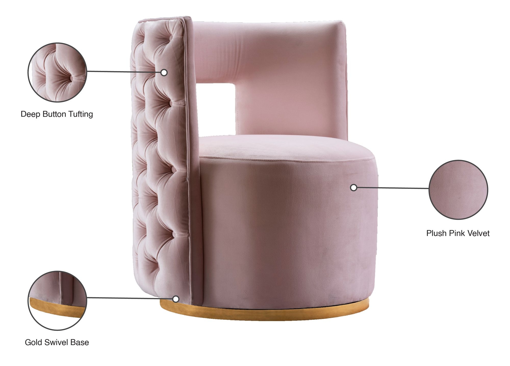 Theo Velvet Accent Chair