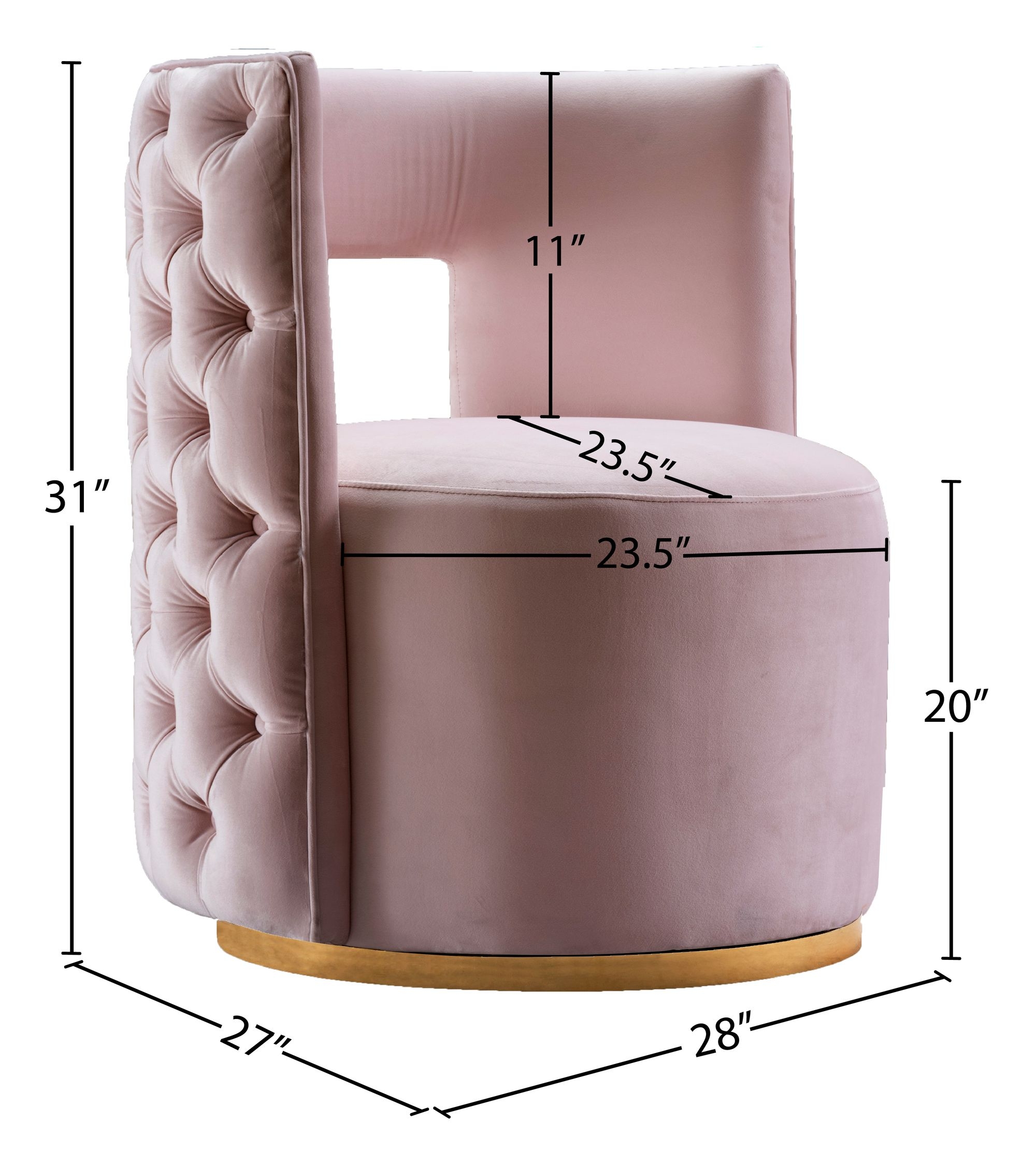 Theo Velvet Accent Chair