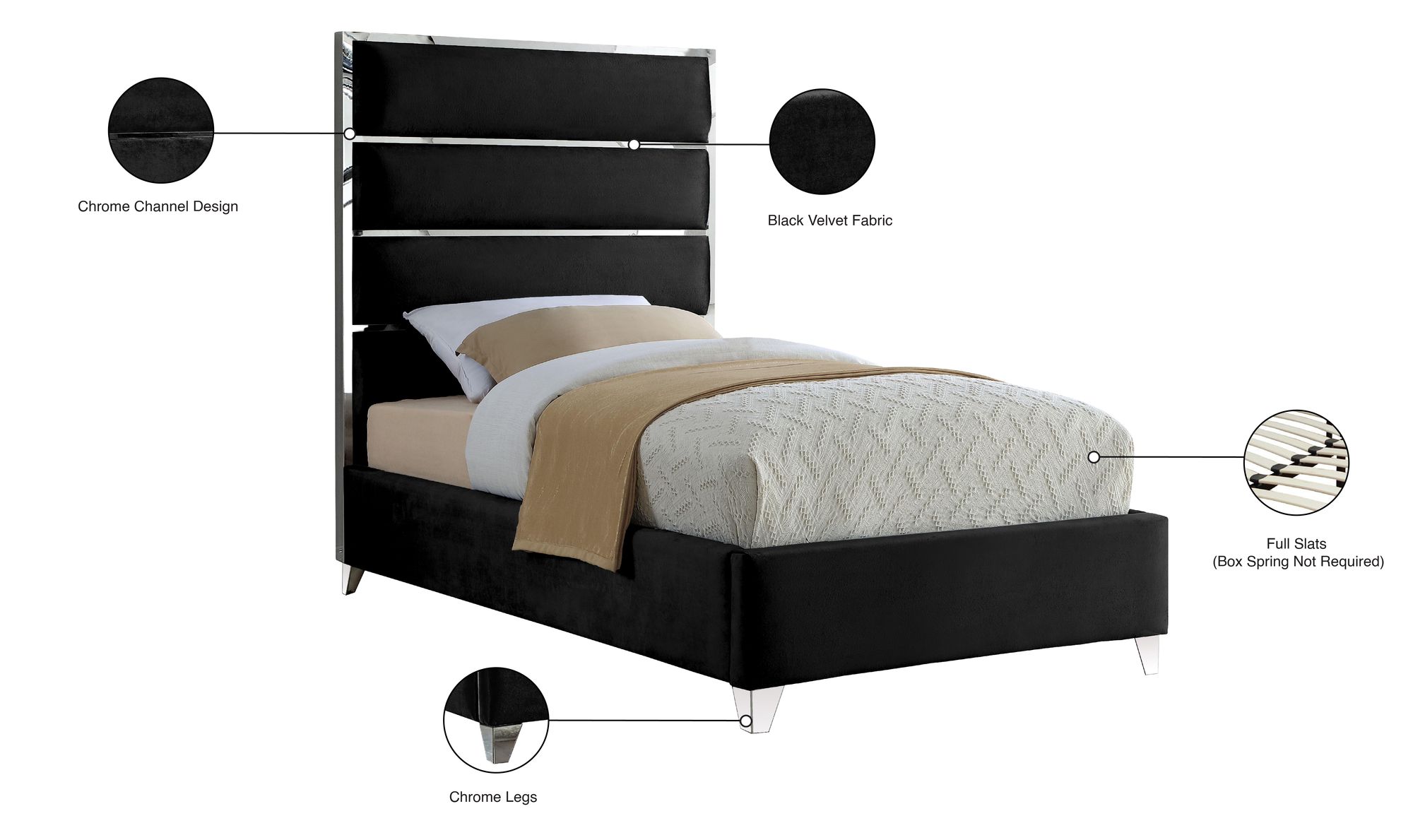 Zuma Velvet Bed