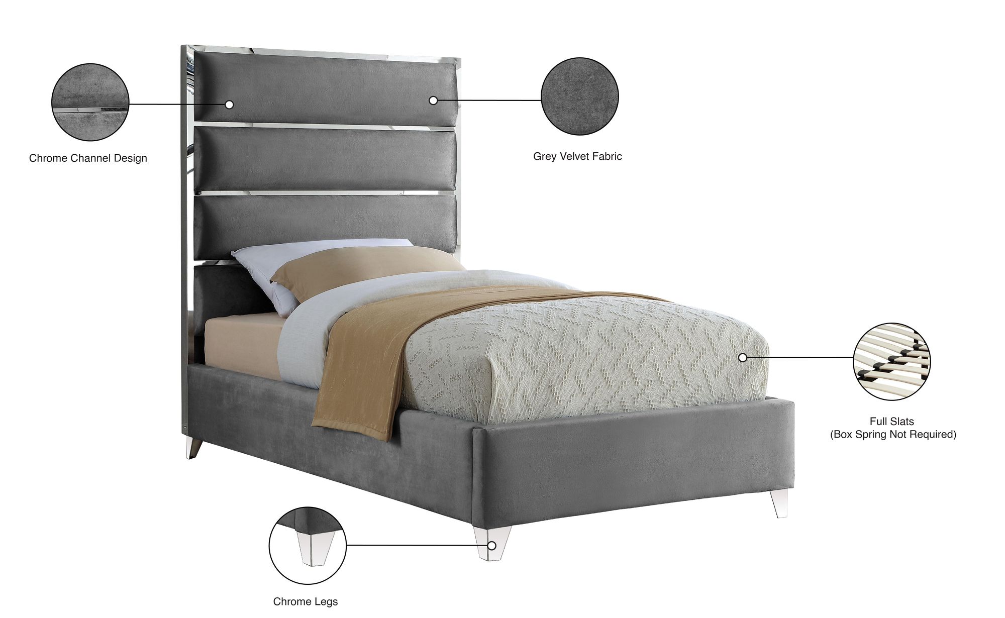 Zuma Velvet Bed