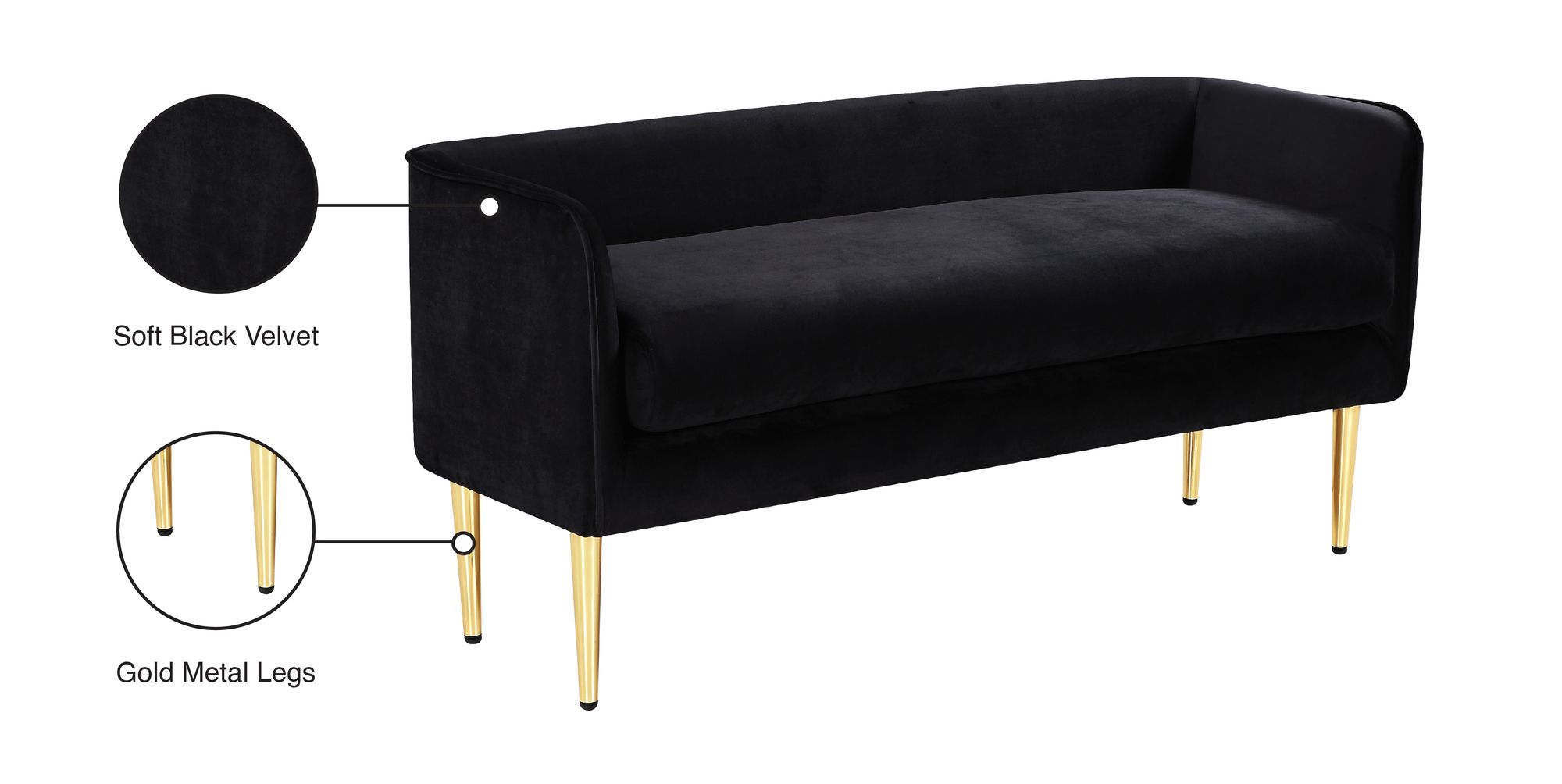 Audrey Velvet Bench