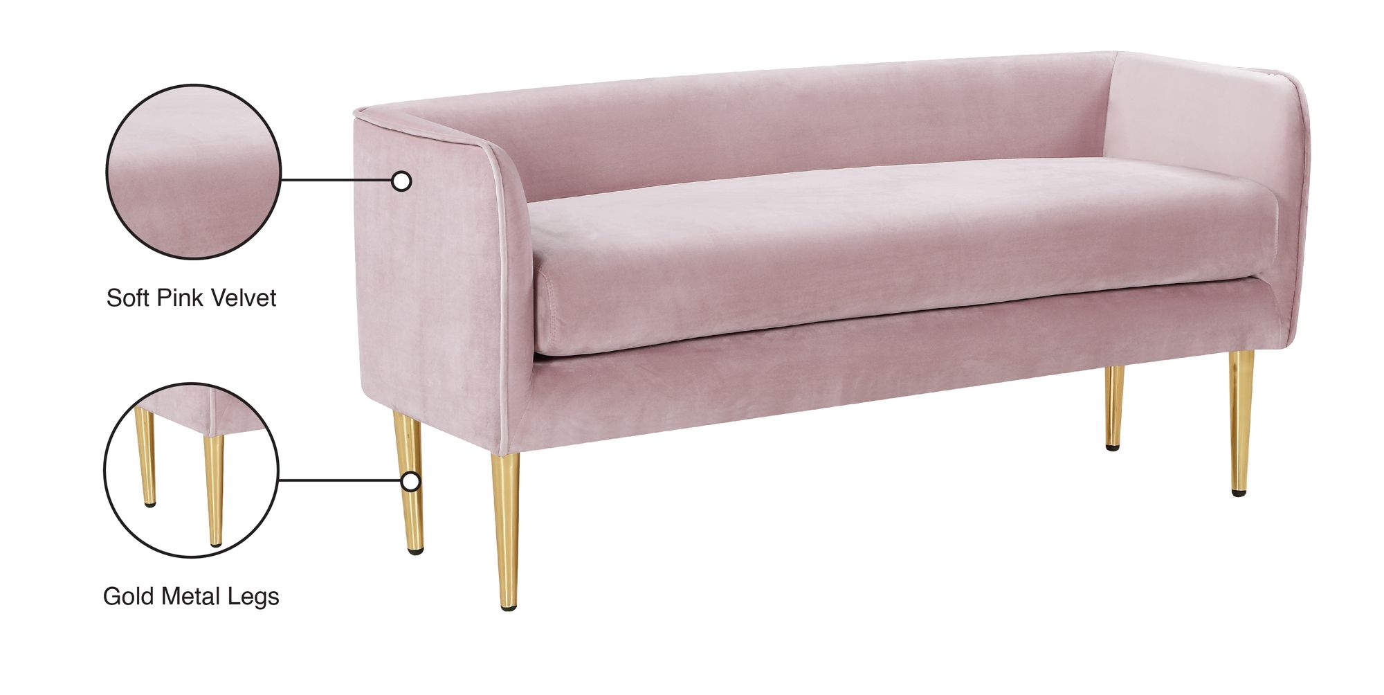 Audrey Velvet Bench