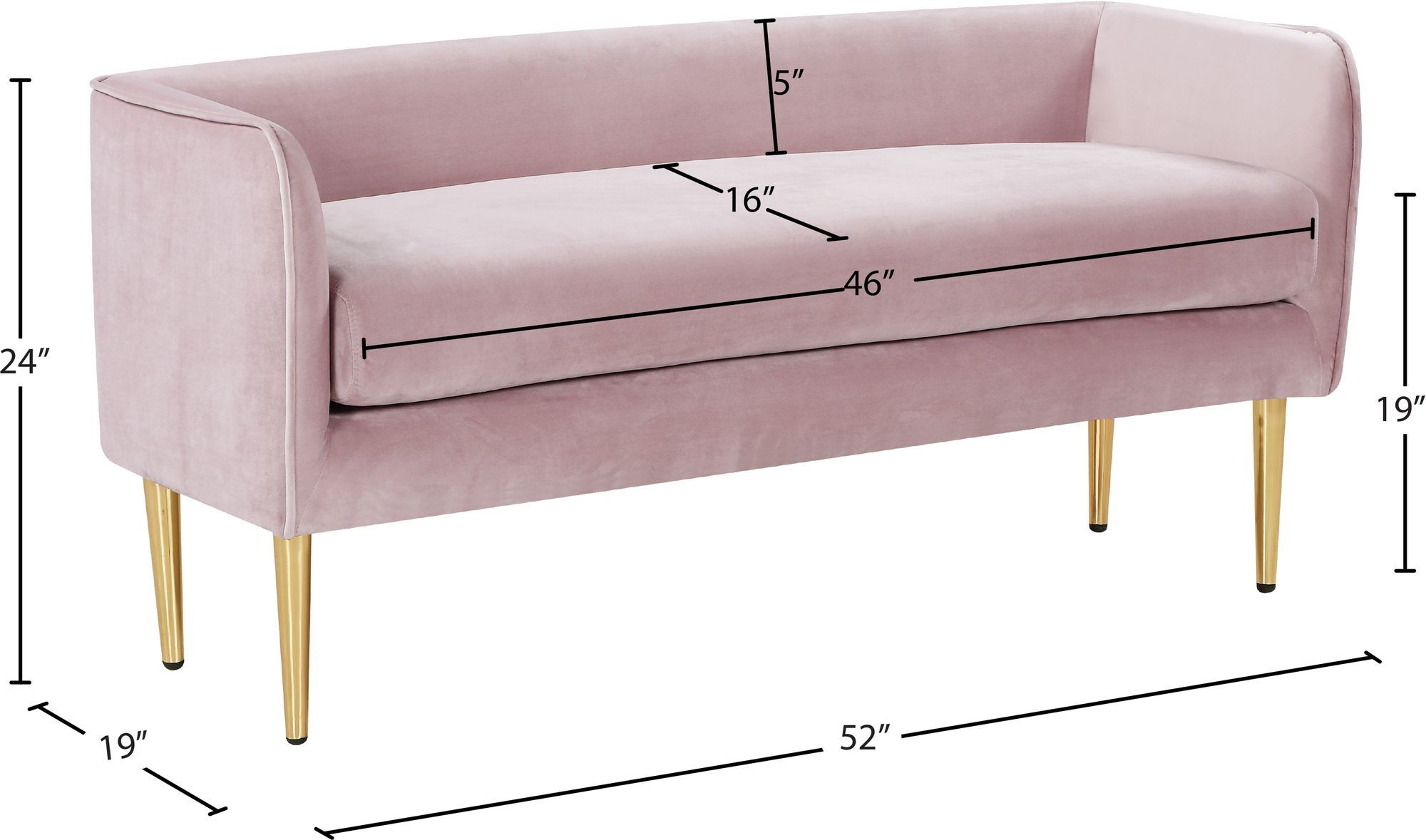 Audrey Velvet Bench