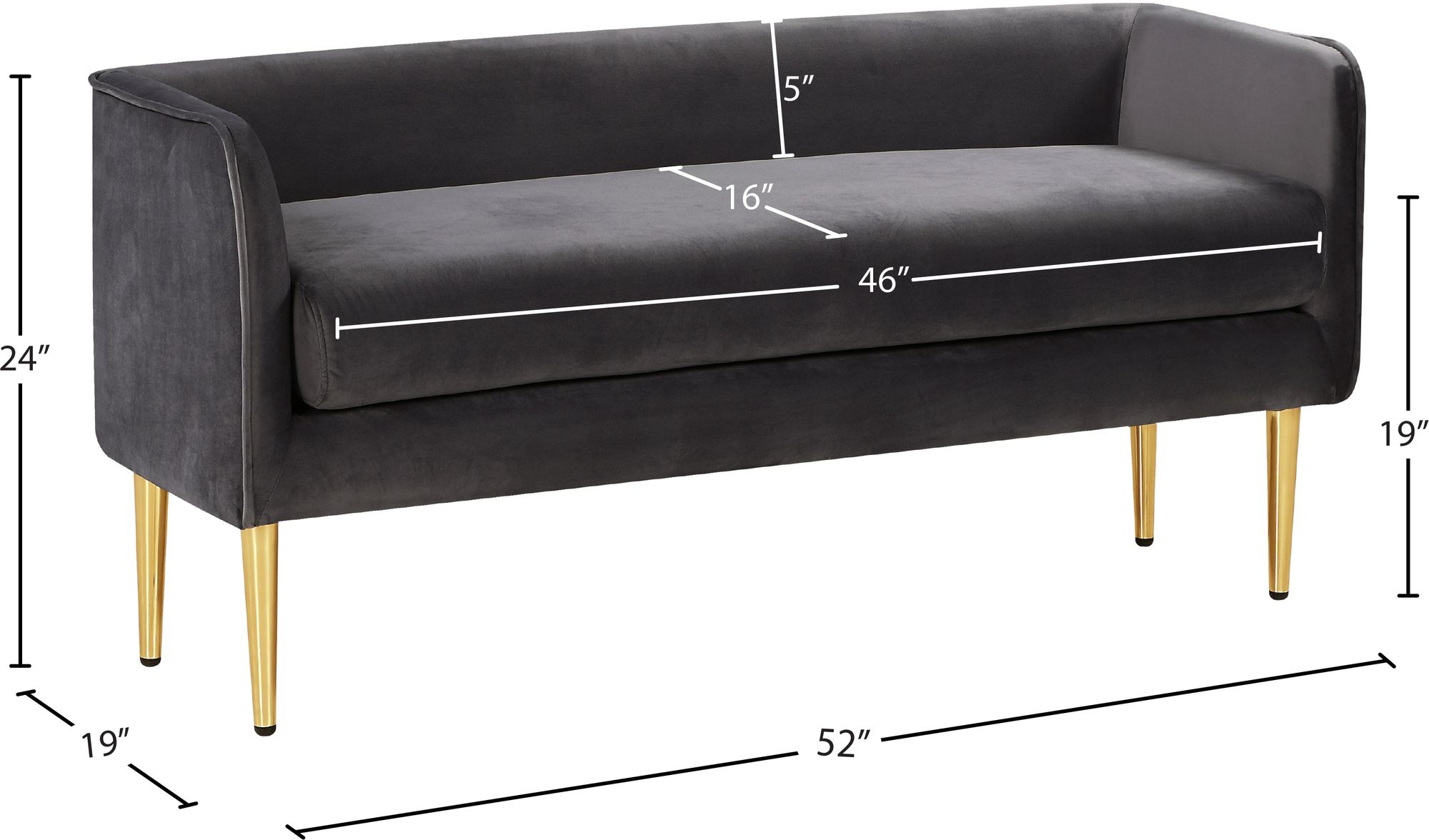 Audrey Velvet Bench
