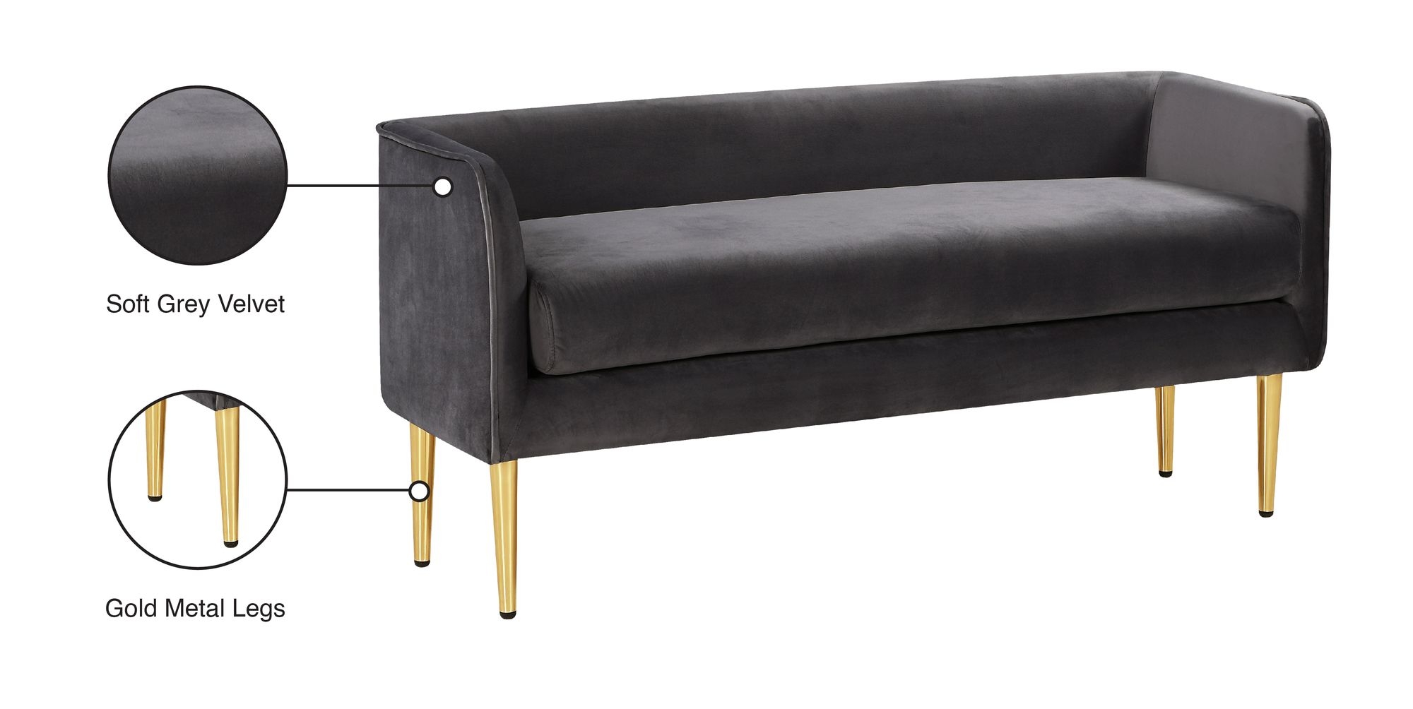Audrey Velvet Bench