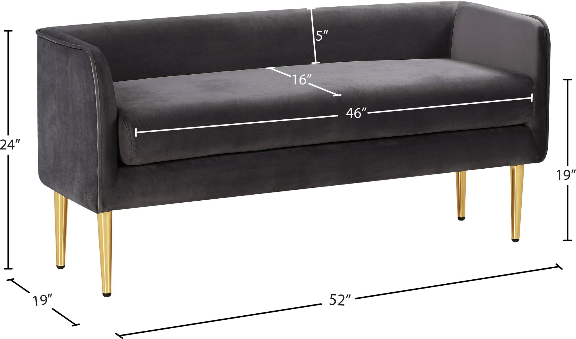 Audrey Velvet Bench