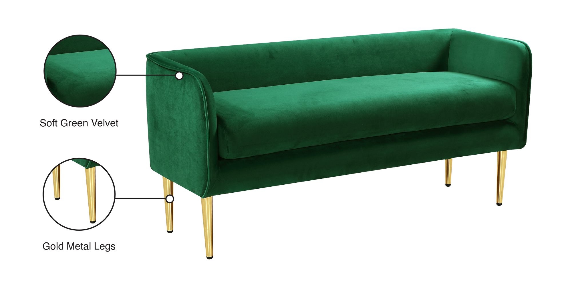 Audrey Velvet Bench