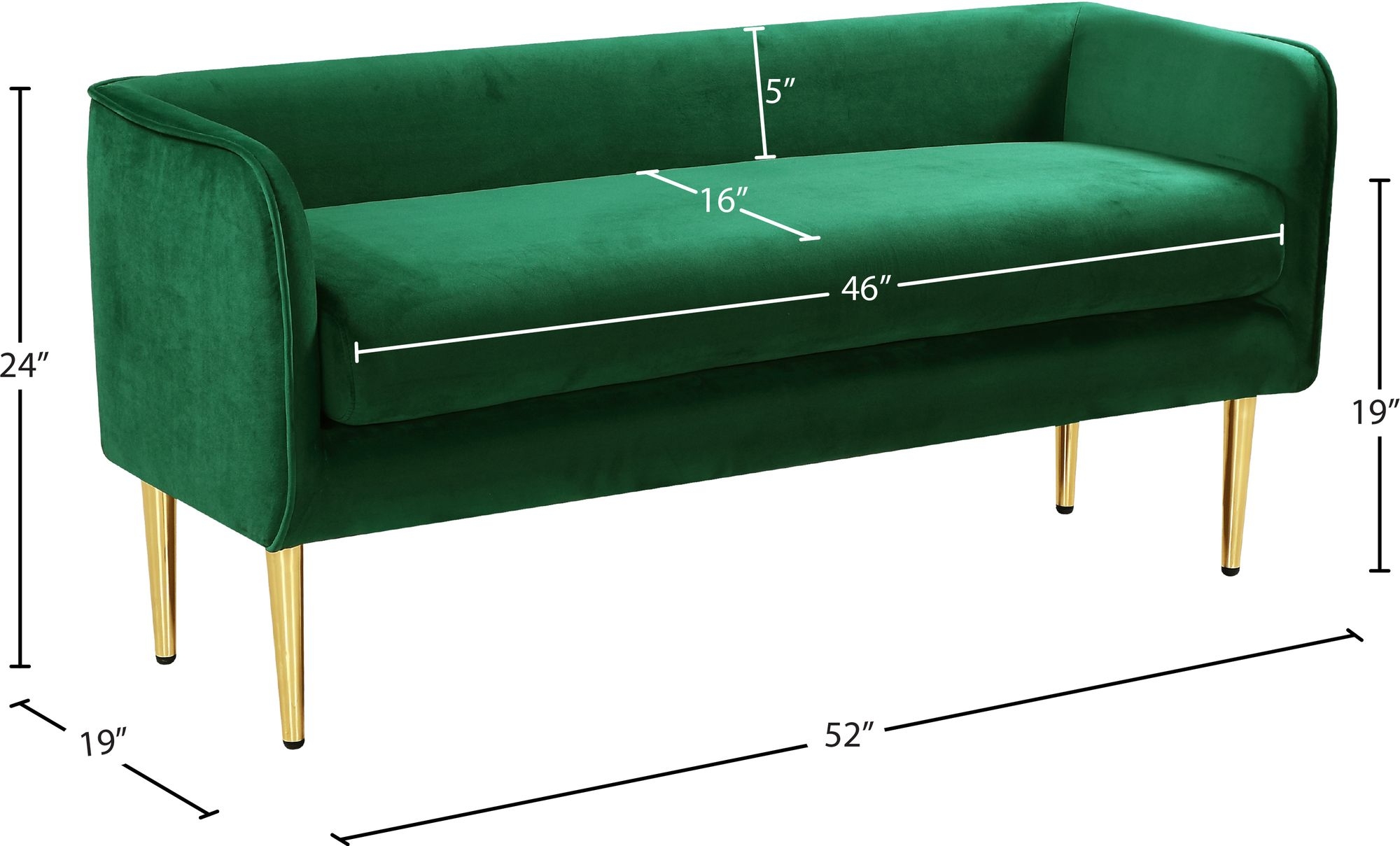 Audrey Velvet Bench