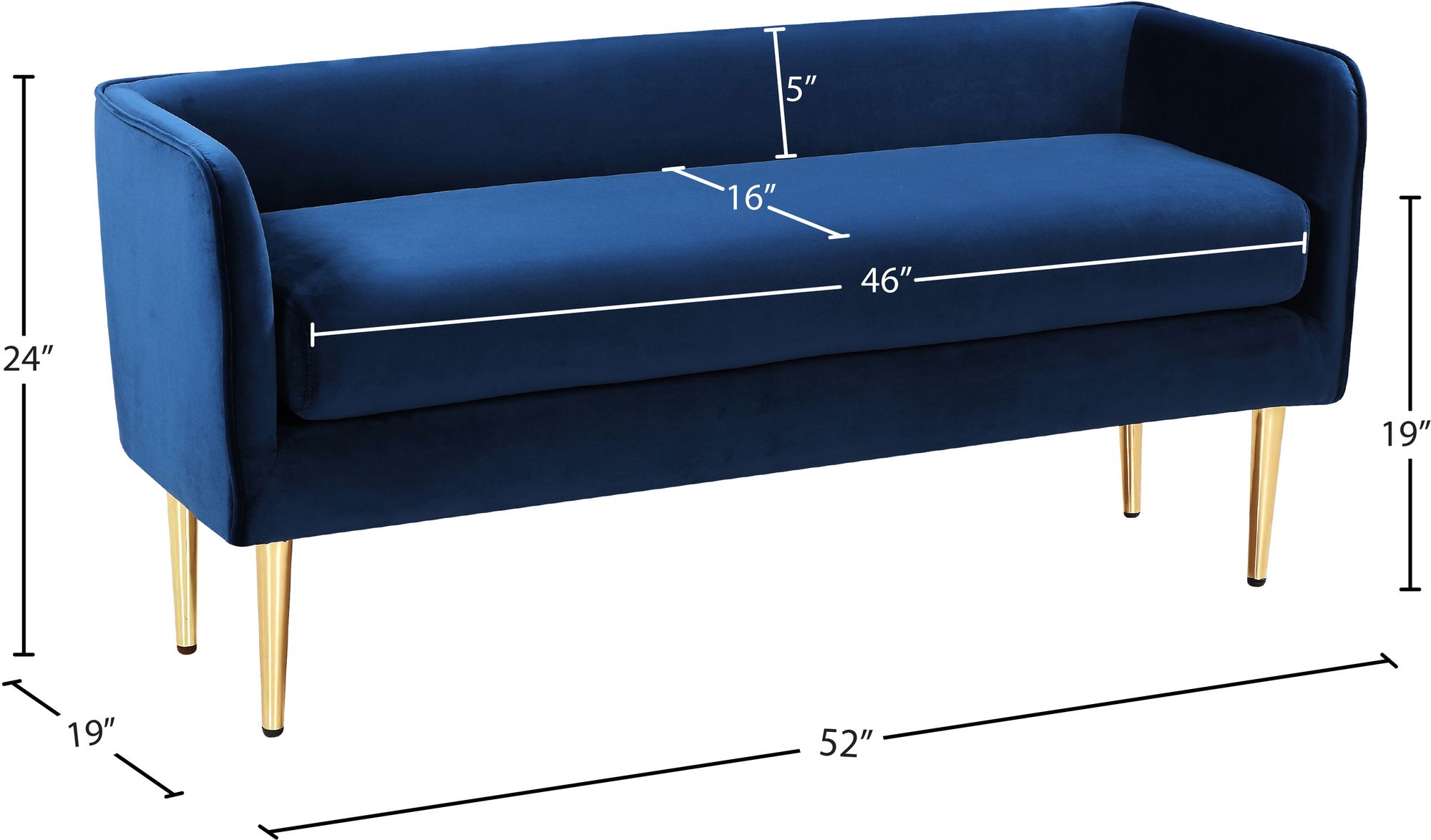 Audrey Velvet Bench