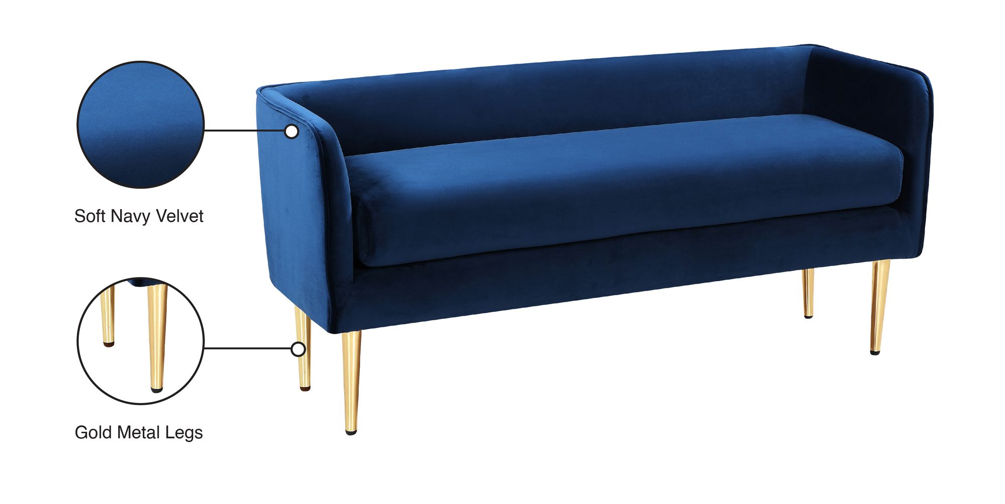 Audrey Velvet Bench
