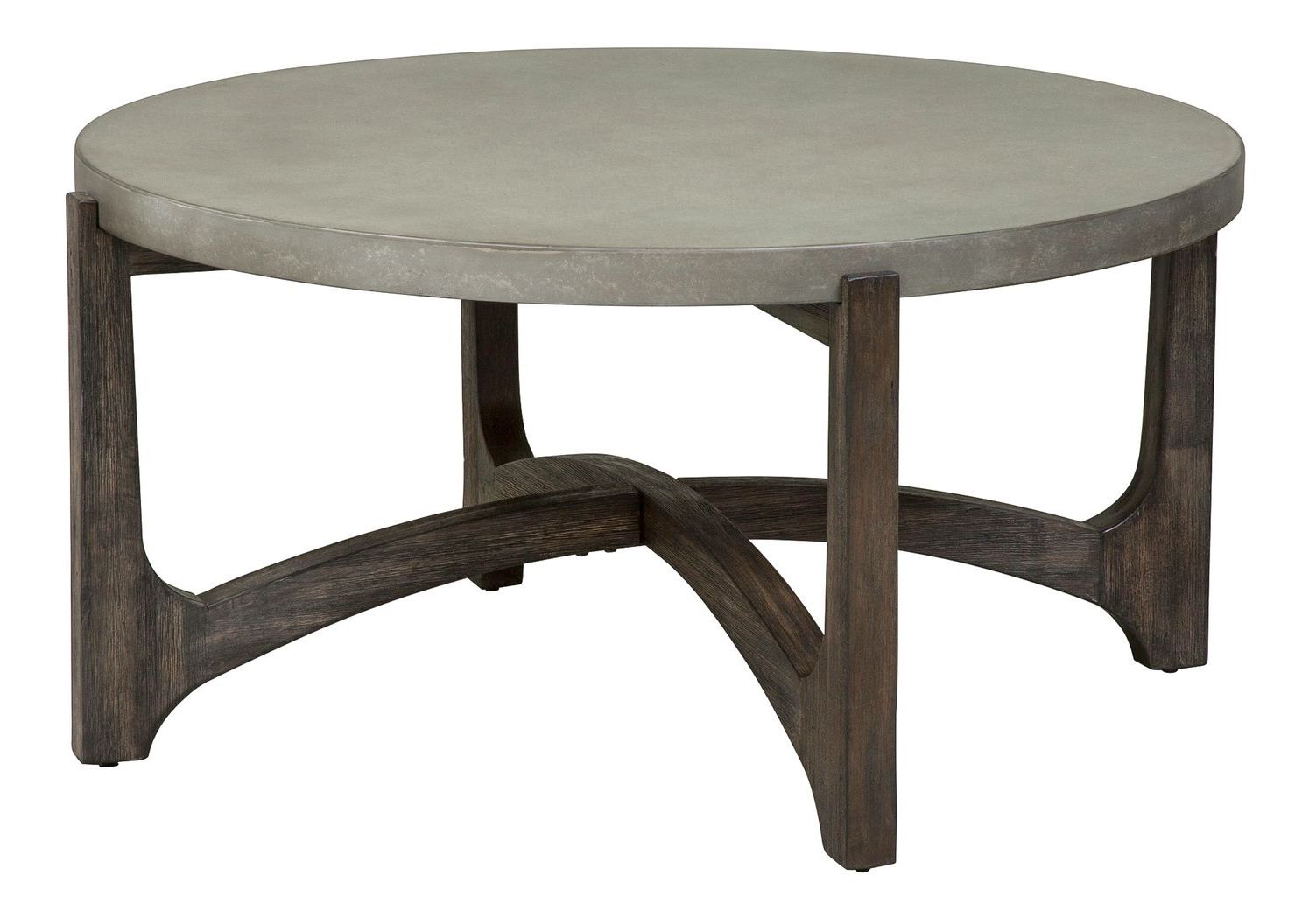 Cascade Concrete Composite Top Round Cocktail Table