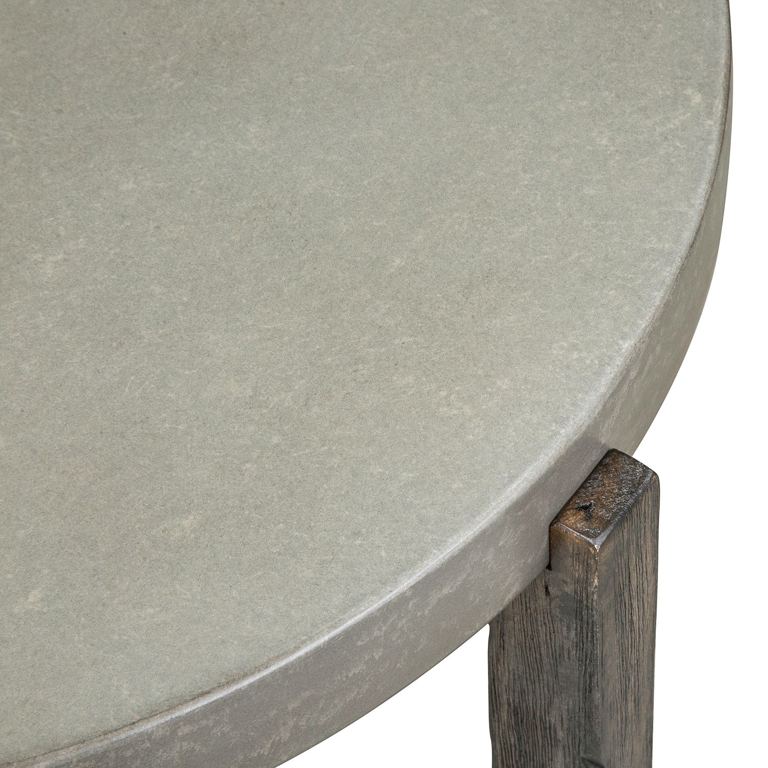 Cascade Concrete Top Cocktail Set | Rustic Brown Finish