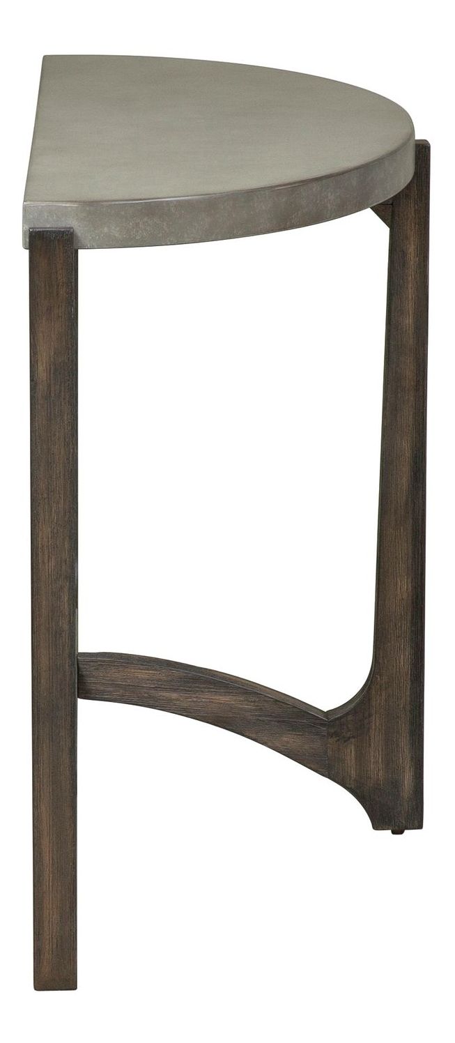 Cascade Concrete Top Cocktail Set | Rustic Brown Finish