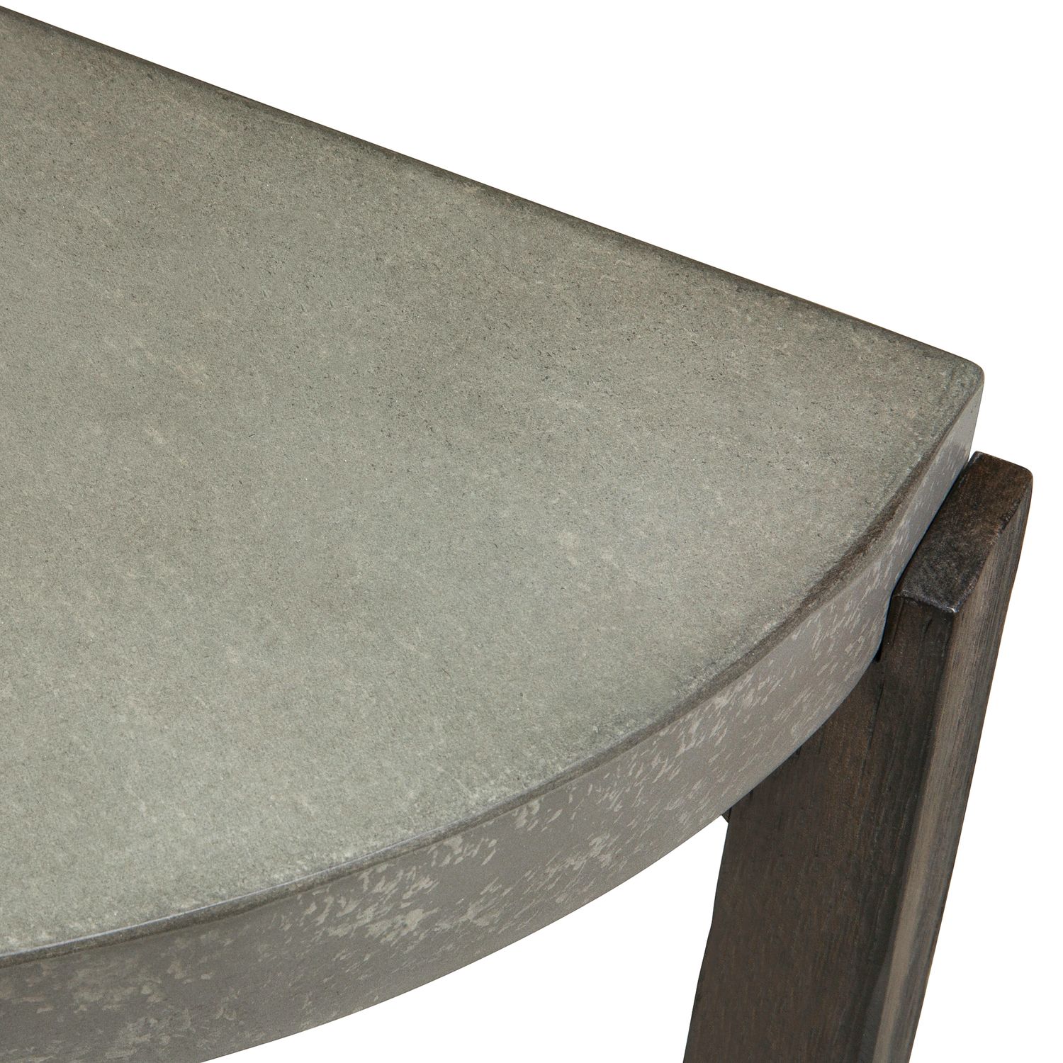 Cascade Round Concrete Top Cocktail Set | Rustic Brown