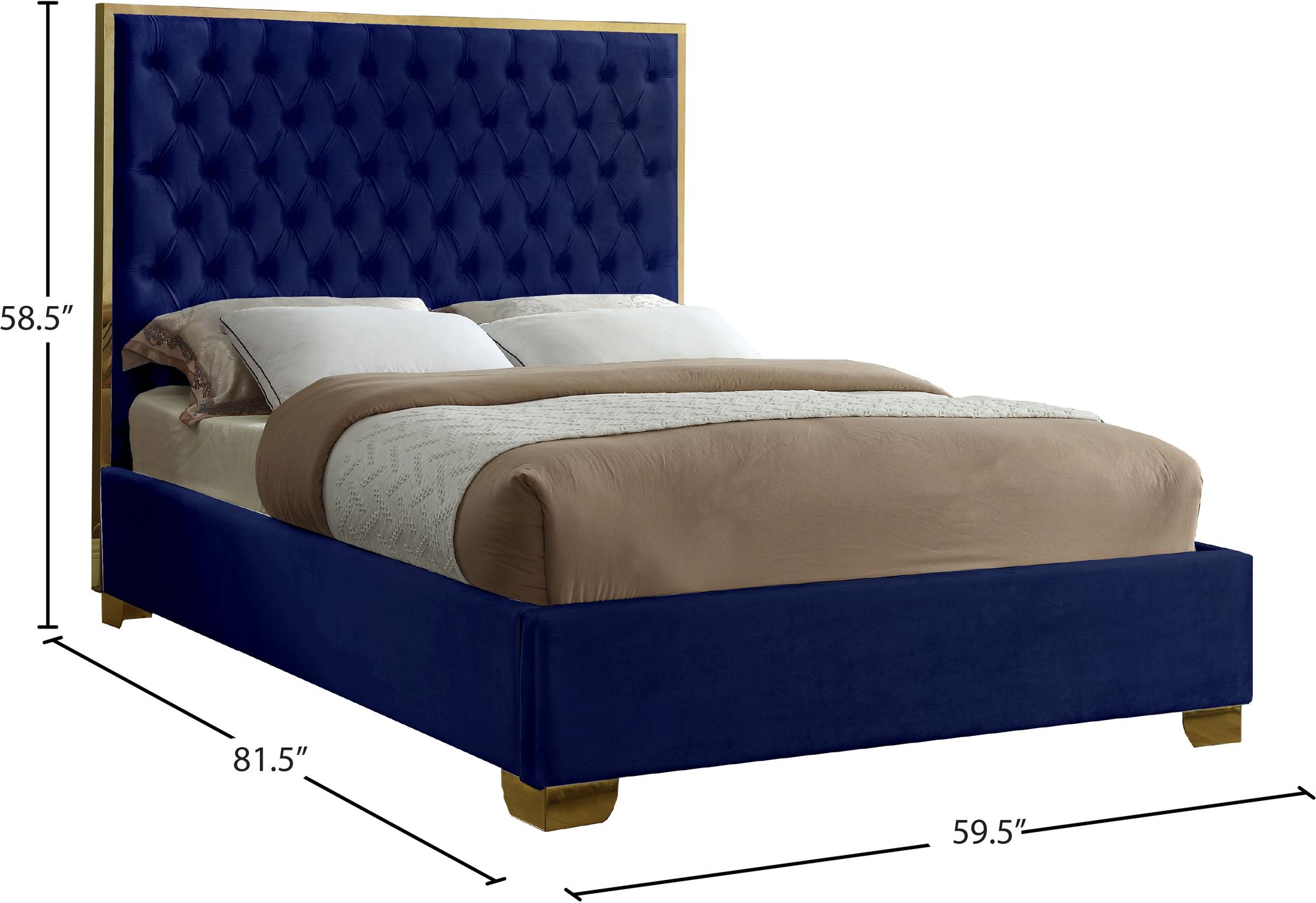 Lana Velvet Full Size Bed
